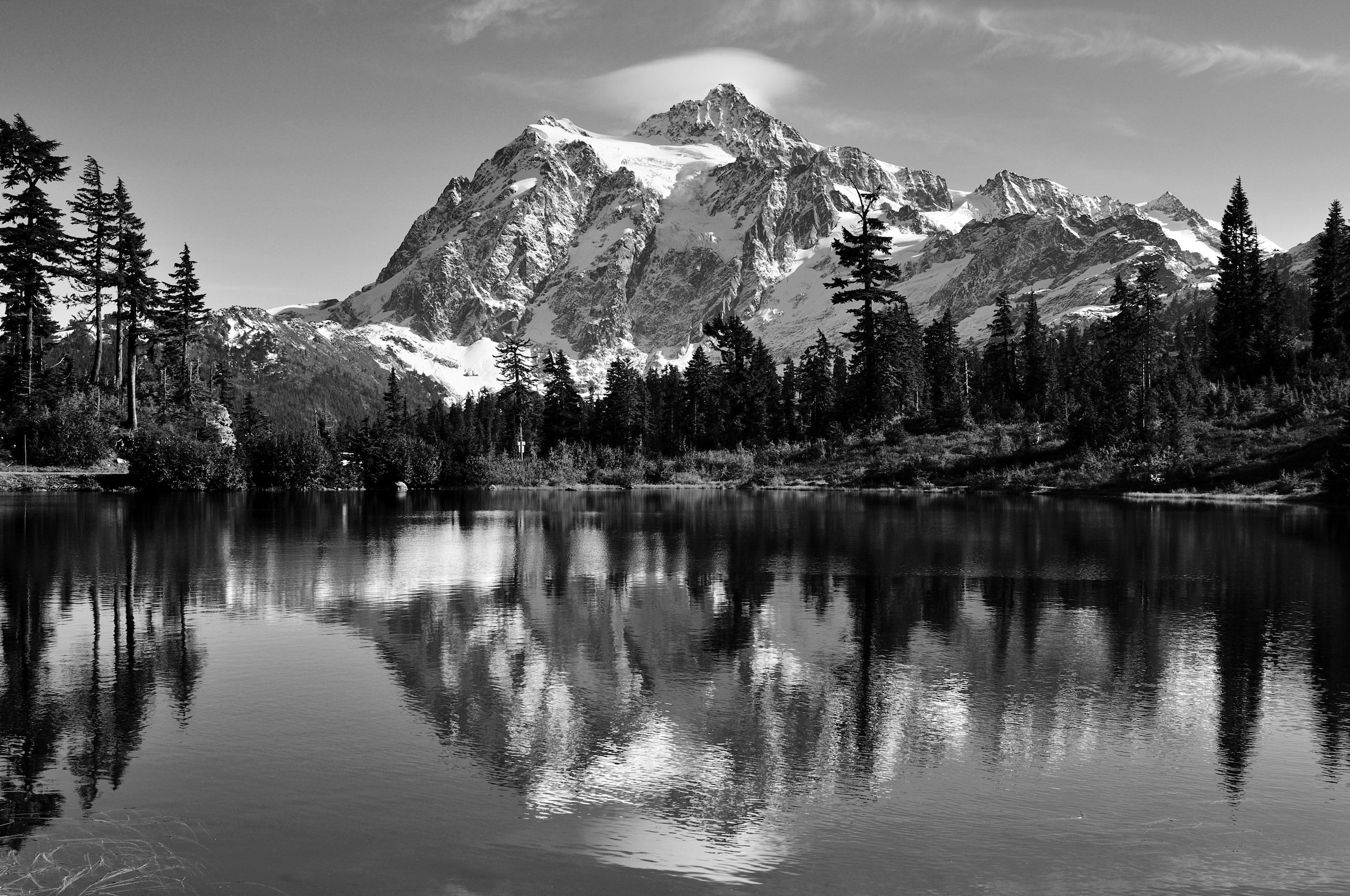 Papermoon Fototapete »Landschaft Schwarz & Weiß« günstig online kaufen