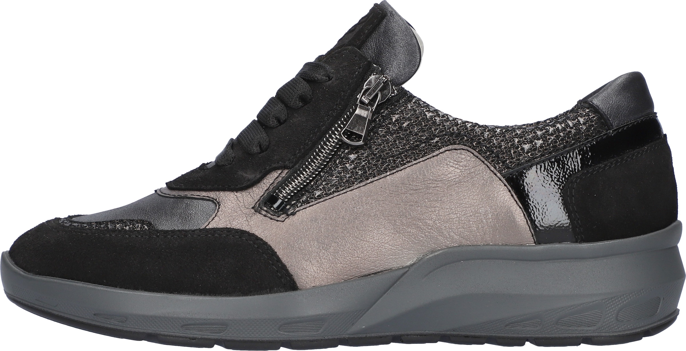 Waldläufer Schnürschuh »M-TONIA«, Komfortschuh, Sneaker, Bequemschuh, Reißverschluss, M-Weite