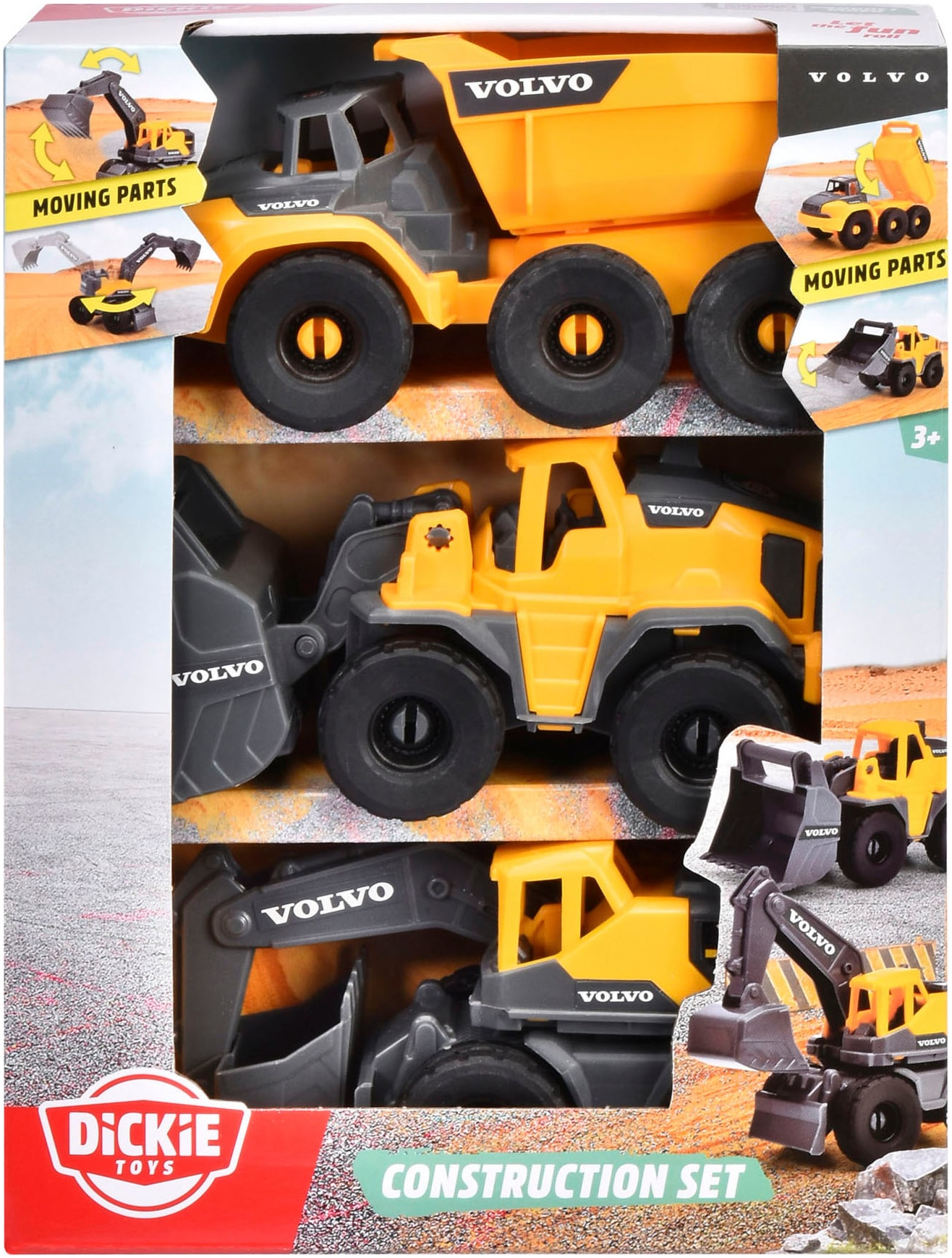 Dickie Toys Spielzeug-Baumaschine »Volvo Construction Set«