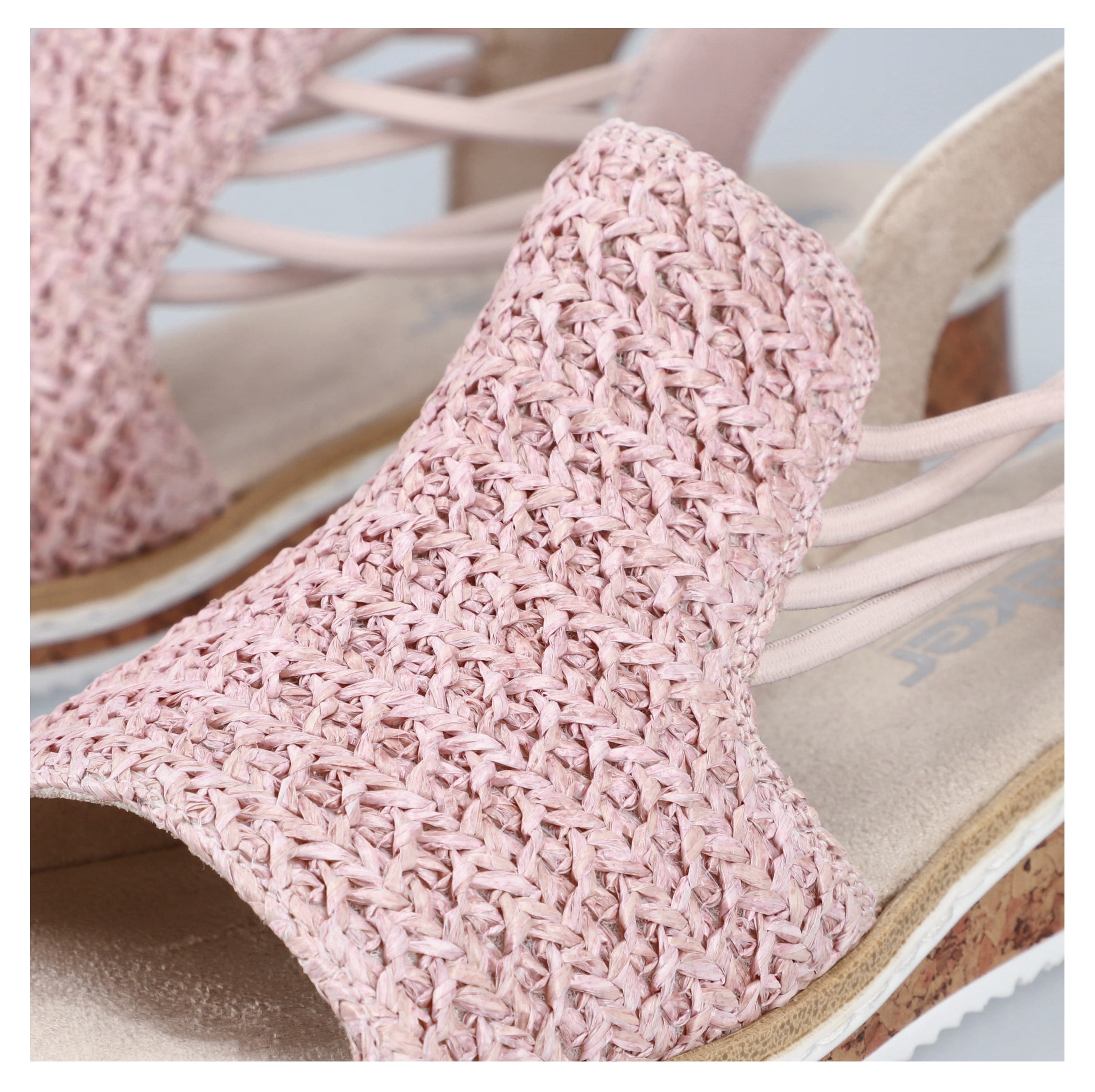 Rieker Sandale, Sommerschuh, Sandalette, Keilabsatz, mit seitlichen Gummizügen