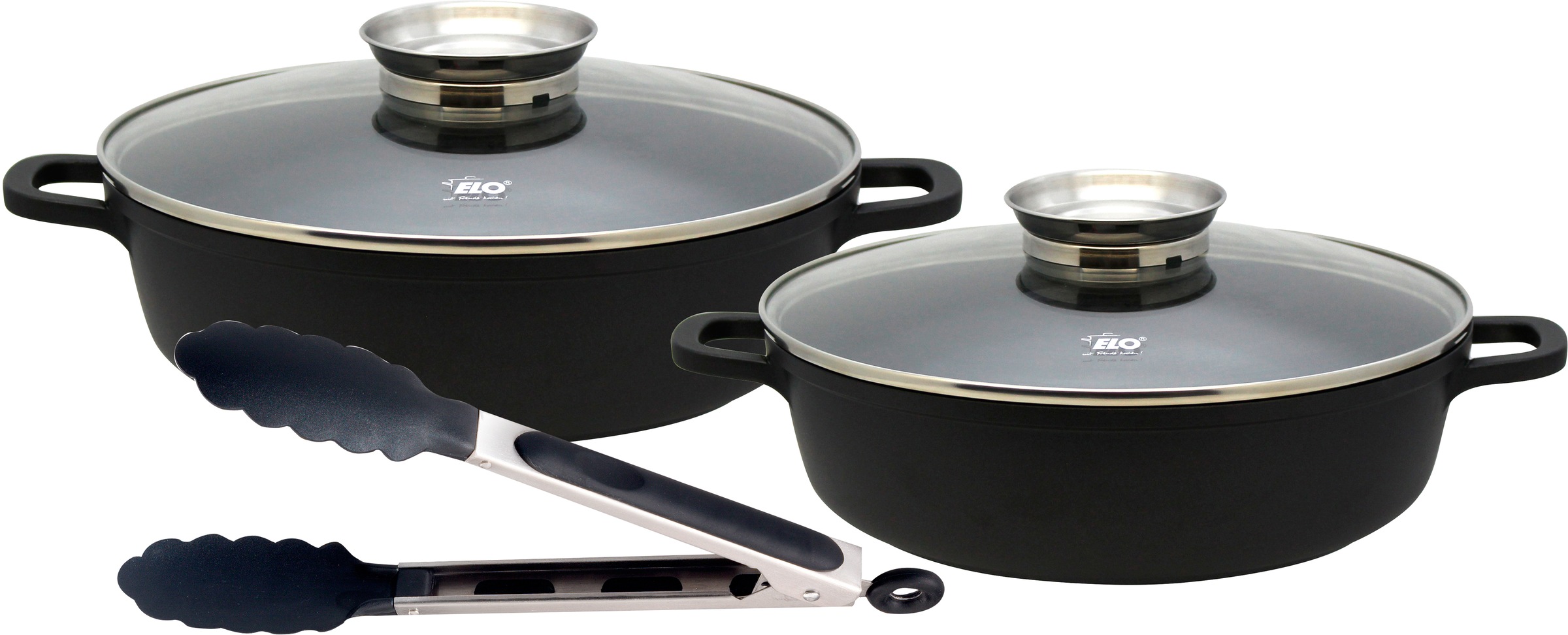 ELO Servierpfanne »Alucast Pfannen-Set« Aluminiumguss Set, 5 Stk. tlg. Induktion schwarz