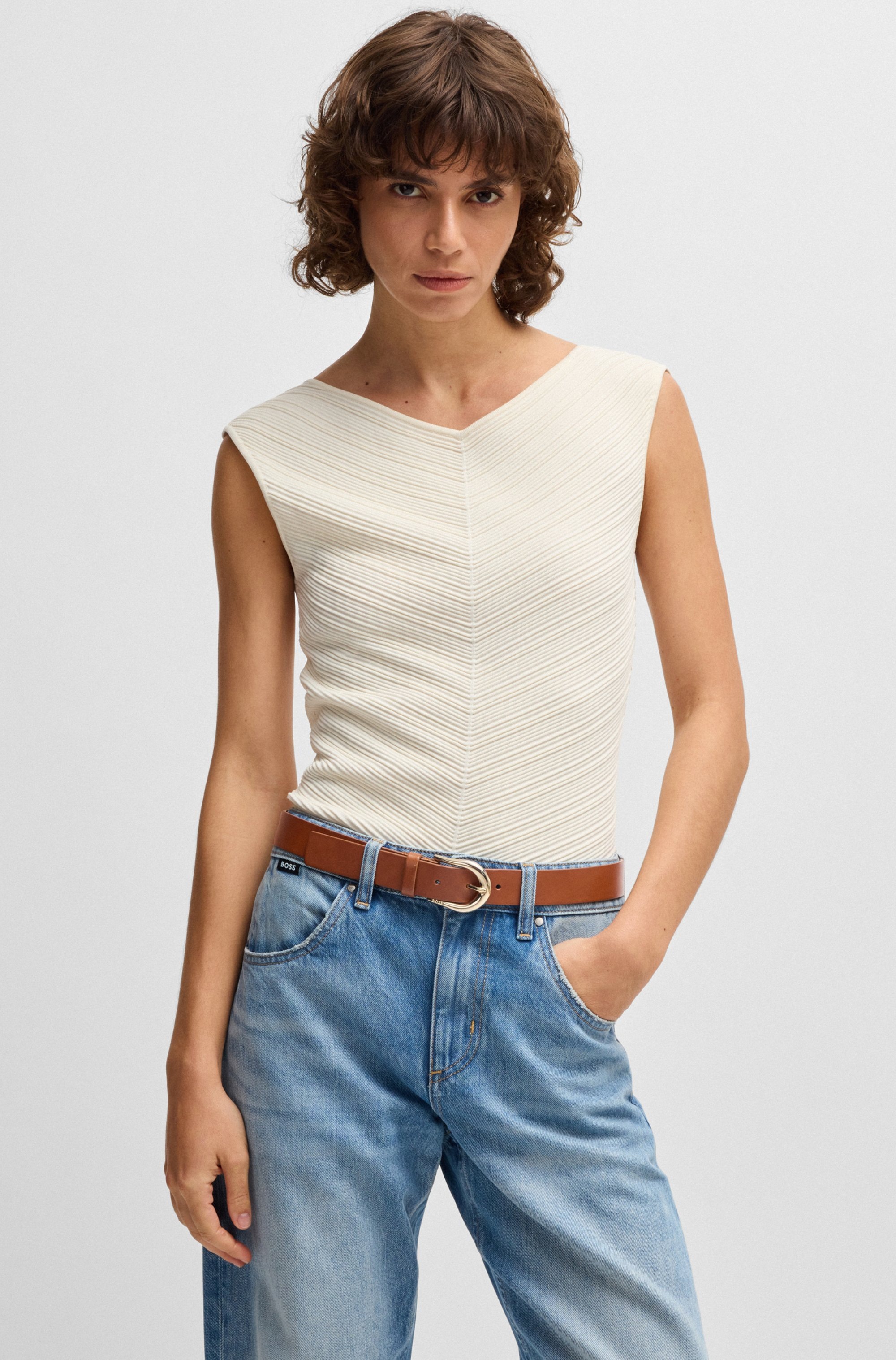 BOSS Ledergürtel »Carol Belt 3cm-VC«, mit Dornschließe