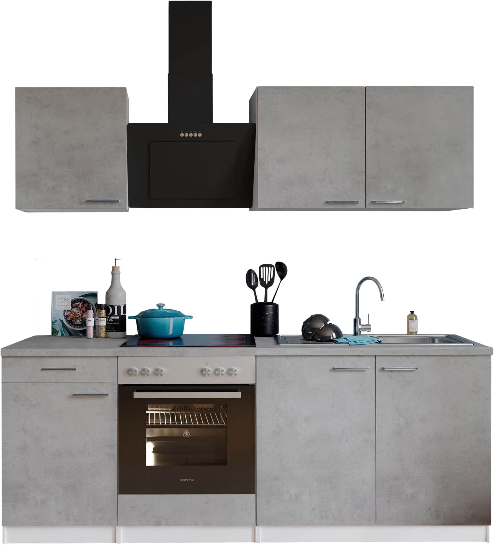 RESPEKTA Küche »Malia«, Breite 210 cm, 85 cm Arbeitshöhe günstig online kaufen