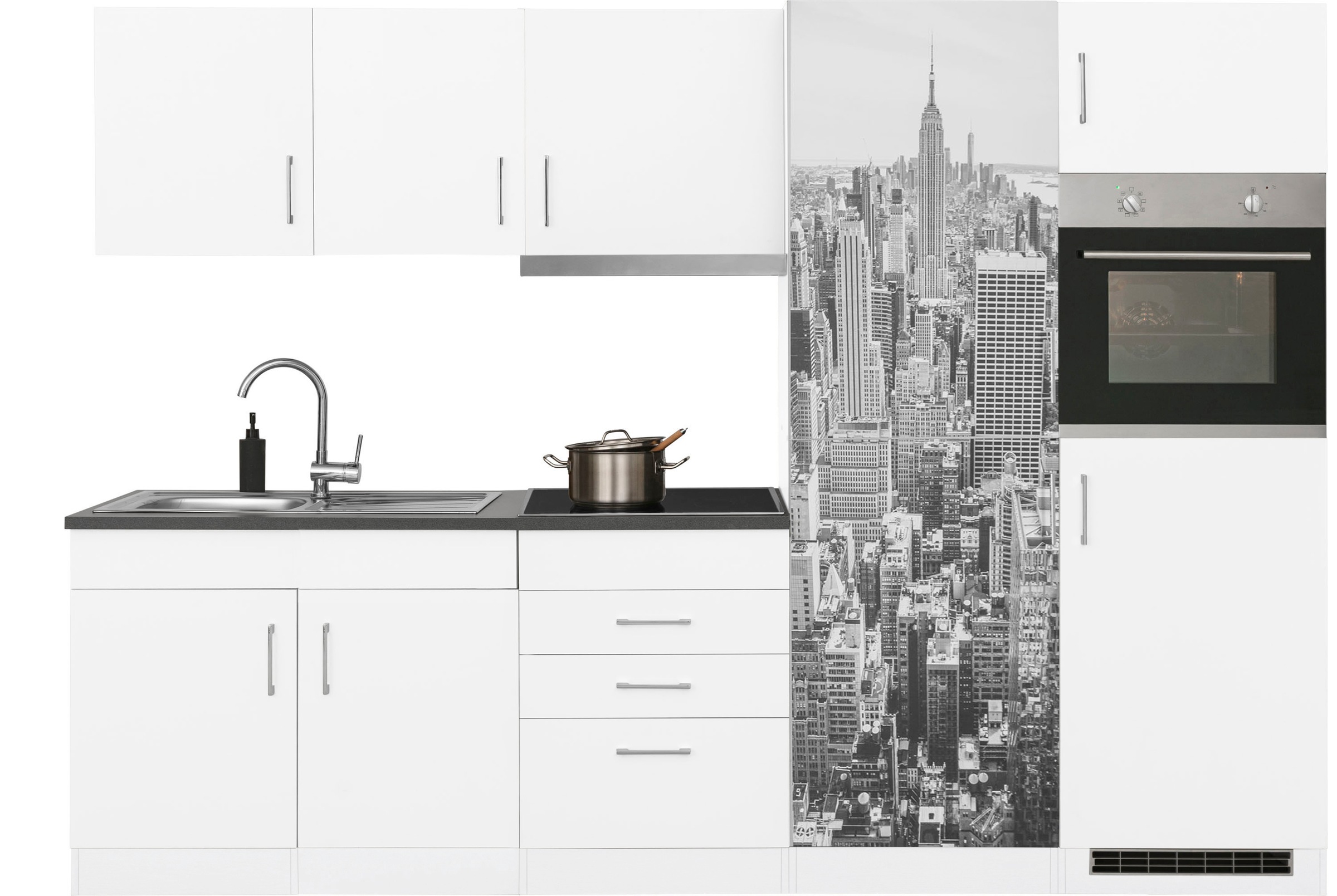 KOCHSTATION Küchenzeile »KS-Paris – Küchen mit einzigartigen Fotomotiven au günstig online kaufen