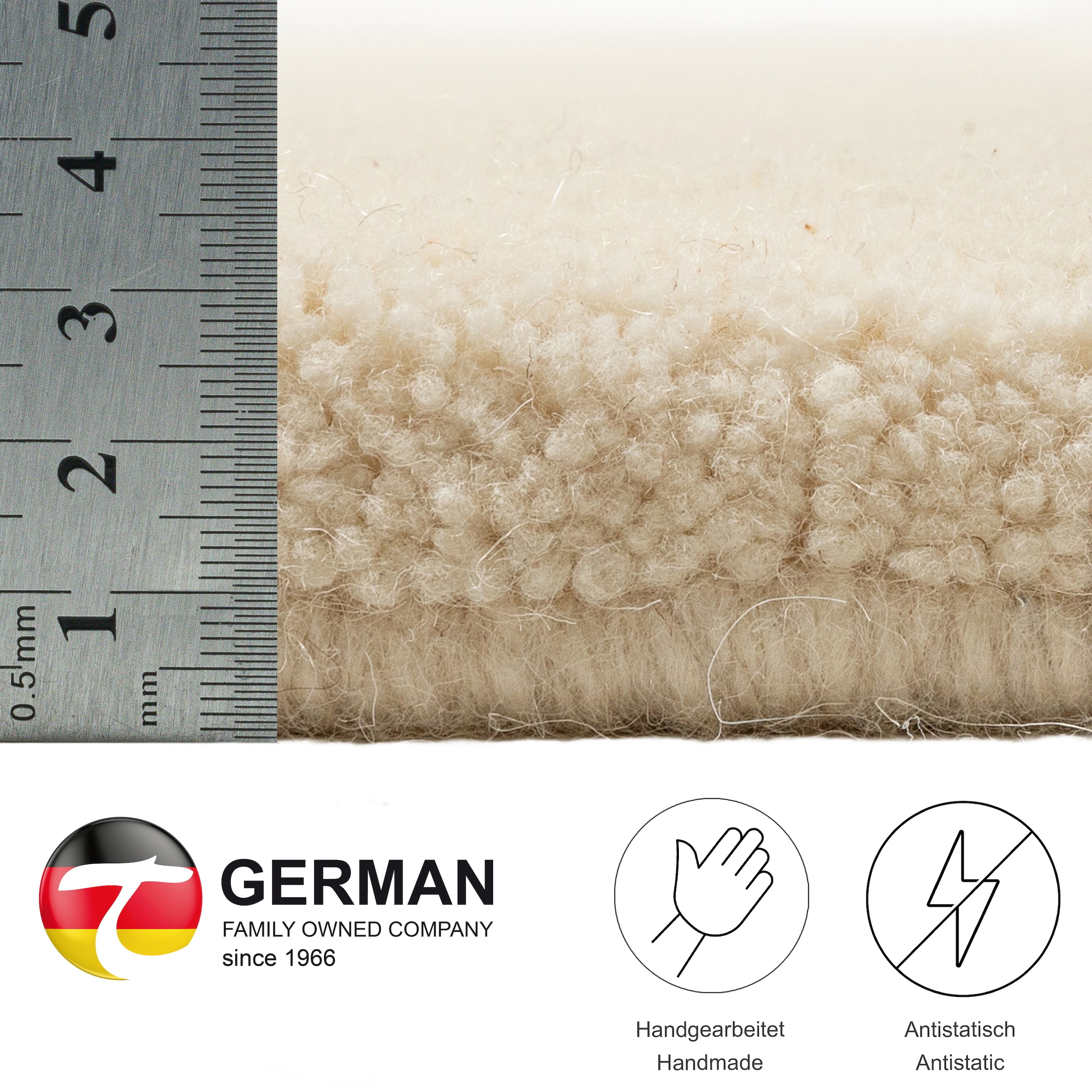 THEKO Wollteppich »Taza Royal 609« rechteckig 28 mm Höhe echter Berber Teppich aus Marokko, reine Wolle, handgeknüpft