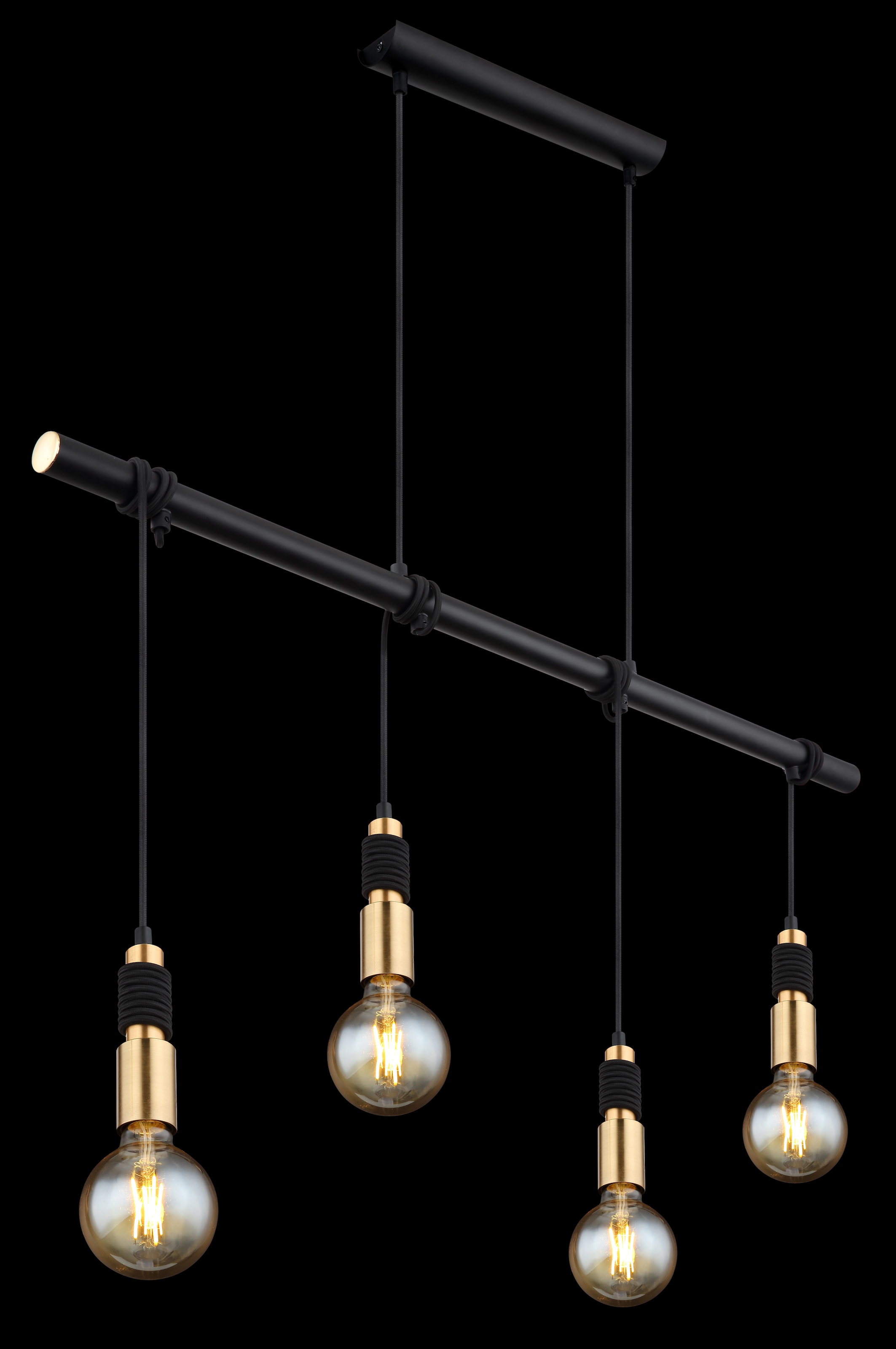 GLOBO LIGHTING Hängeleuchte »ALEXIUS«, Leuchtmittel E27 | ohne Leuchtmittel, Hängelampe/Metall/Kabel zum Herumwickeln/Esszimmer