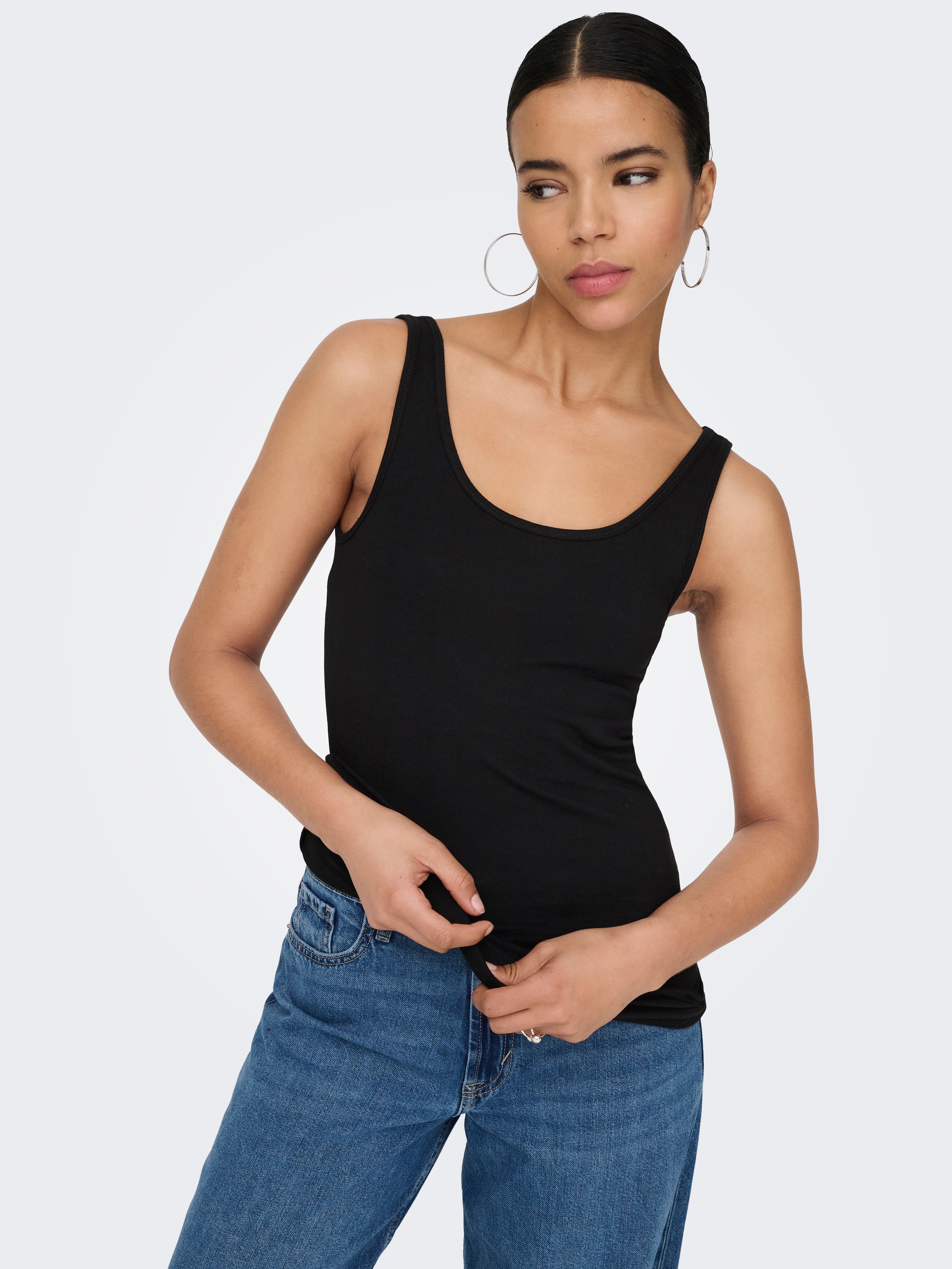 ONLY Tanktop »ONLLIVE LOVE S/L TANK TOP NOOS« Baumwollmischung