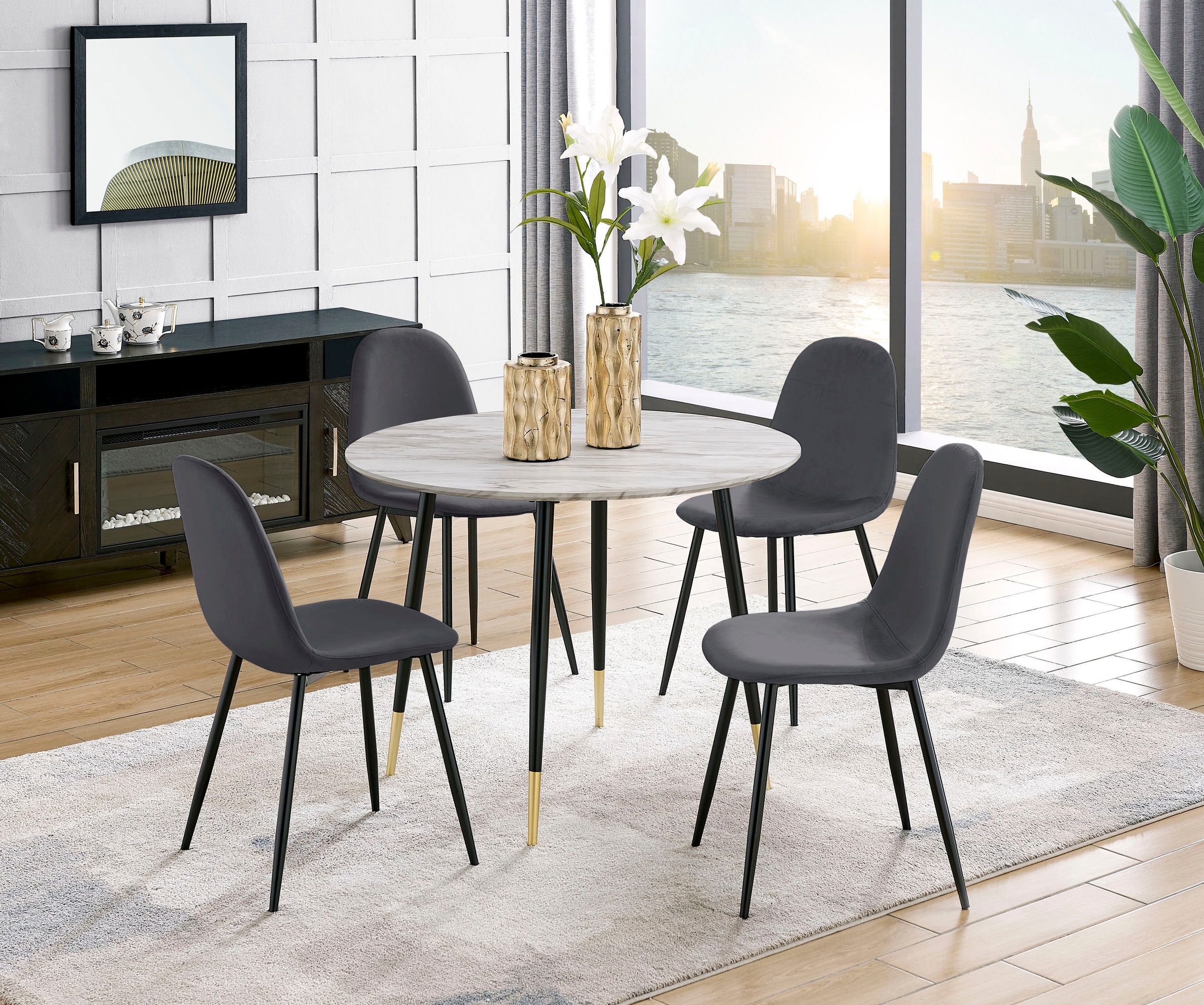 Leonique Esszimmerstuhl »Eadwine, TOPSELLER! Stuhl, Küchenstuhl, 4-Fuß Stuh günstig online kaufen