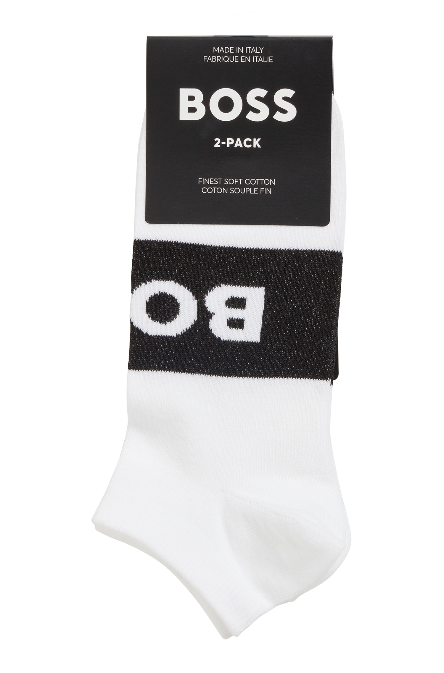 BOSS Businesssocken »2P AS Logo CC«, (Packung, 2 Paar, 2er Pack), mit großem, eingestricktem BOSS Logo-Schriftzug