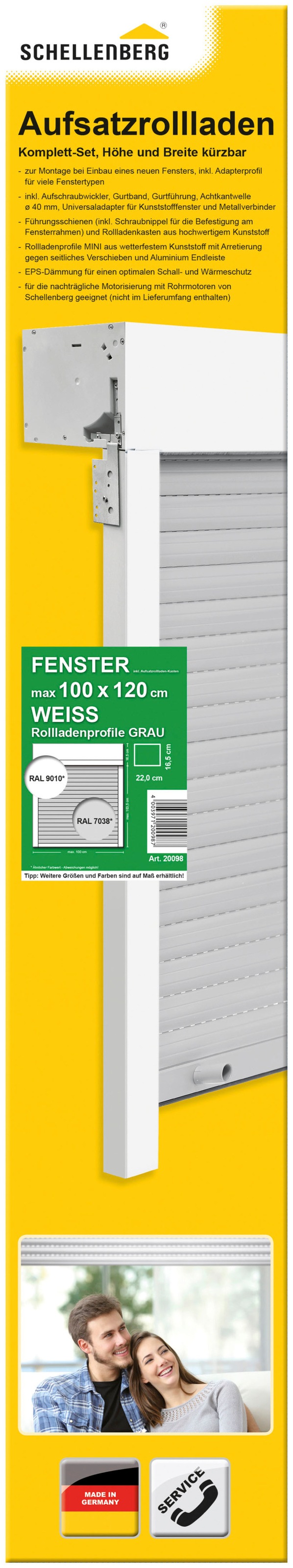 SCHELLENBERG Aufsatzrollladen »Set für Fenster, Mini System für 60 mm Stahl günstig online kaufen