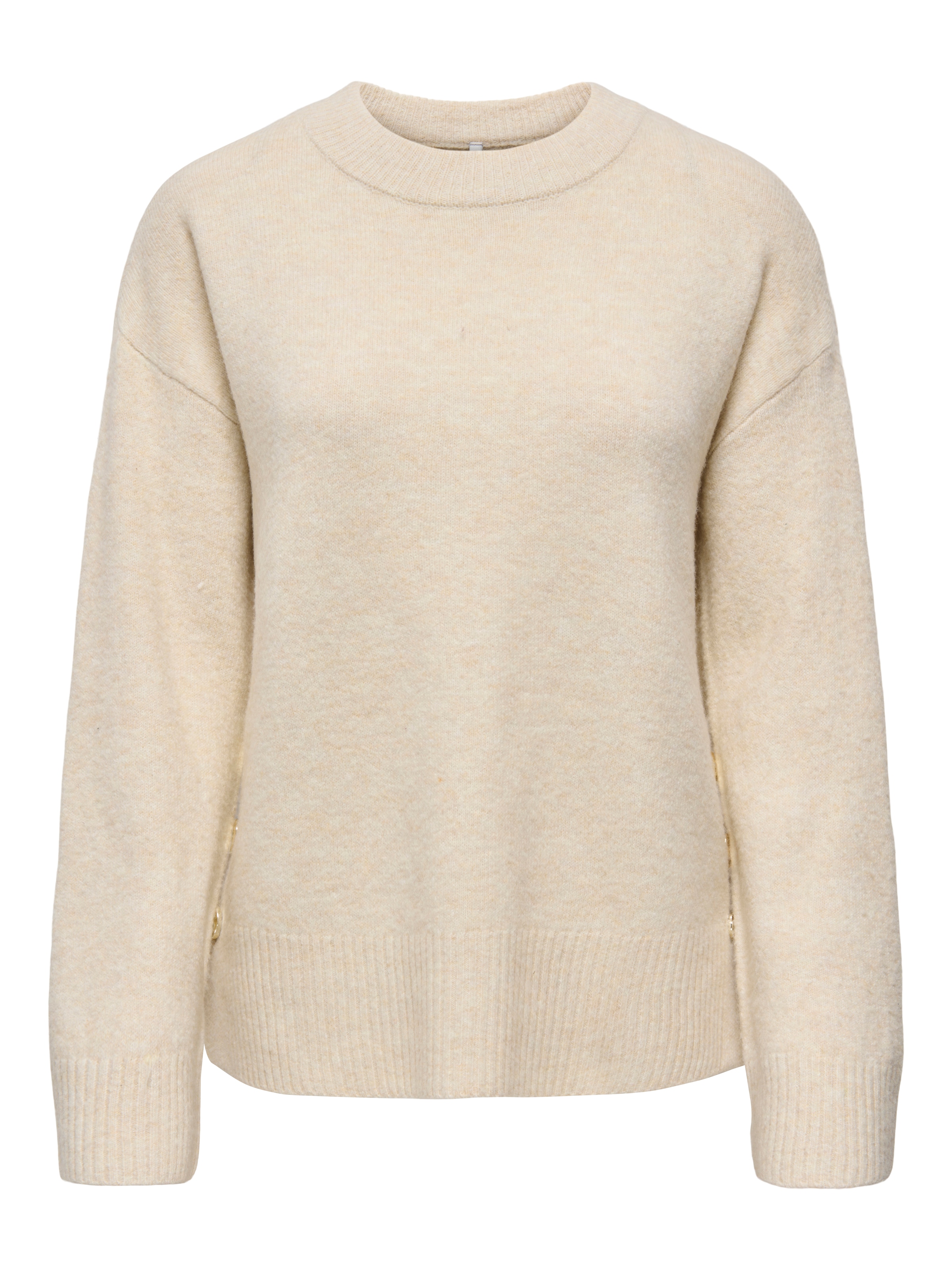 ONLY Strickpullover »ONLRENE LIFE LS BUTTON O-NECK CC KNT«