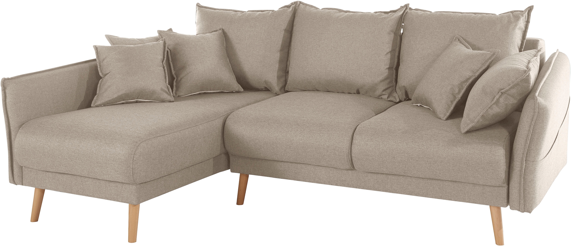 Home affaire Ecksofa »Granbo L-Form«, incl. Bettfunktion und Bettkasten, Federkern-Polsterung, Seitentasche