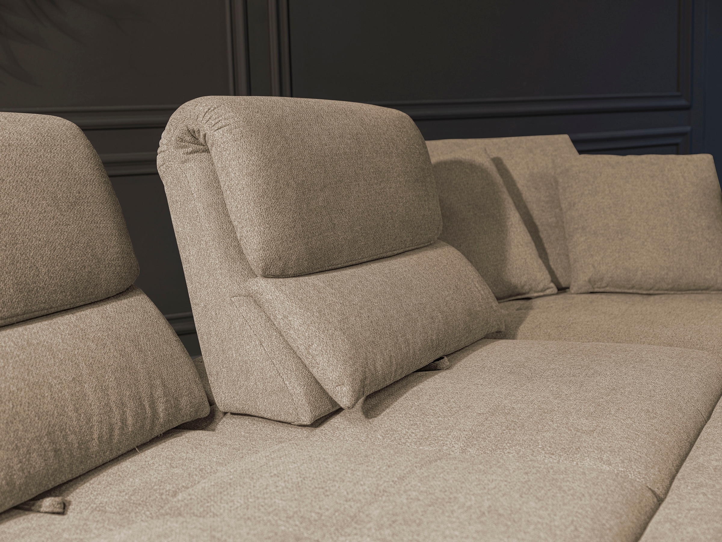 alina Ecksofa »Louis« Breite 260 cm, Rückenlehnenverstellung, wahlweise mit Bettfunktion