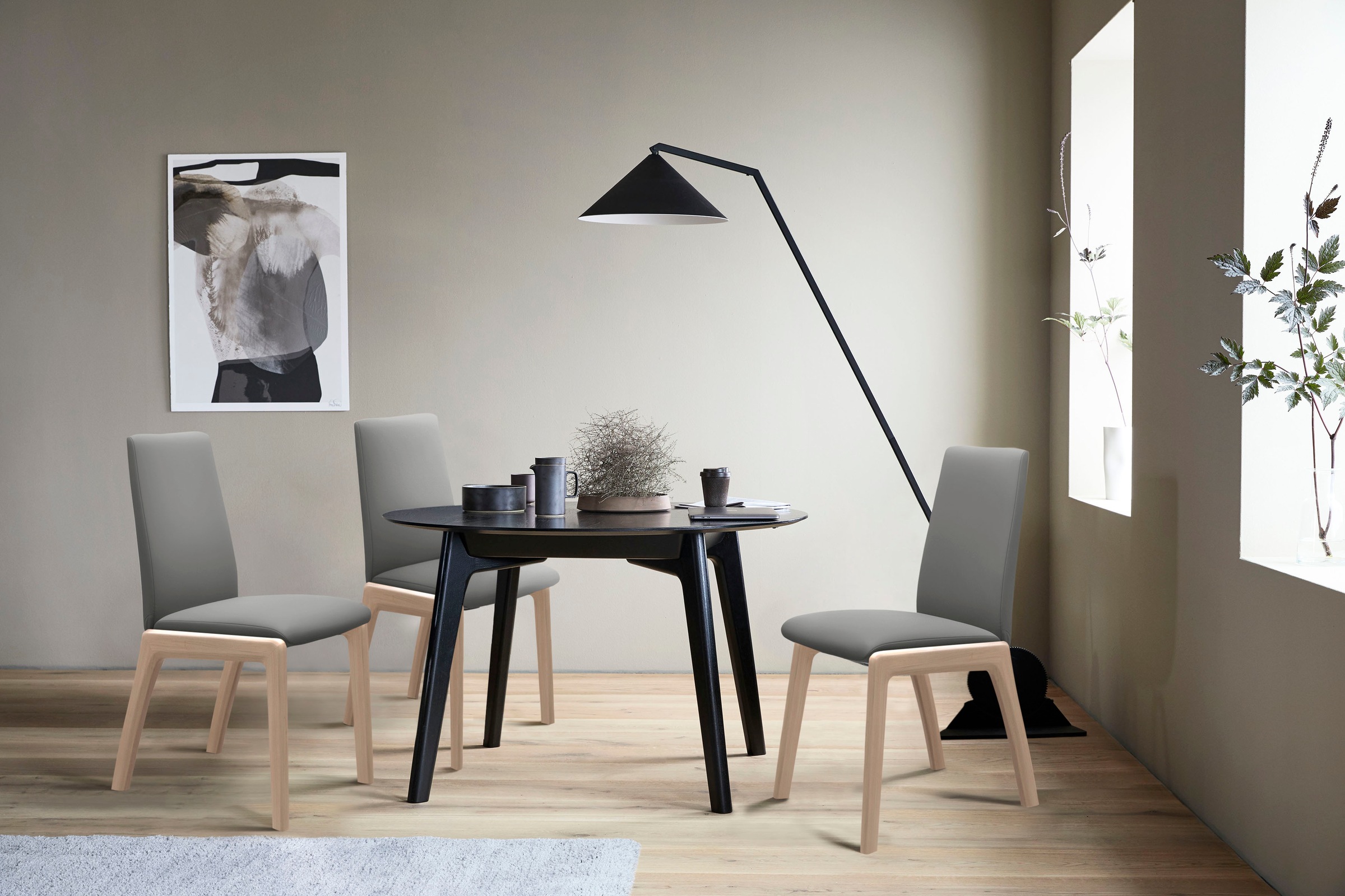 Stressless® Polsterstuhl »Laurel« () Low Back, Größe M, mit abgerundeten Be günstig online kaufen