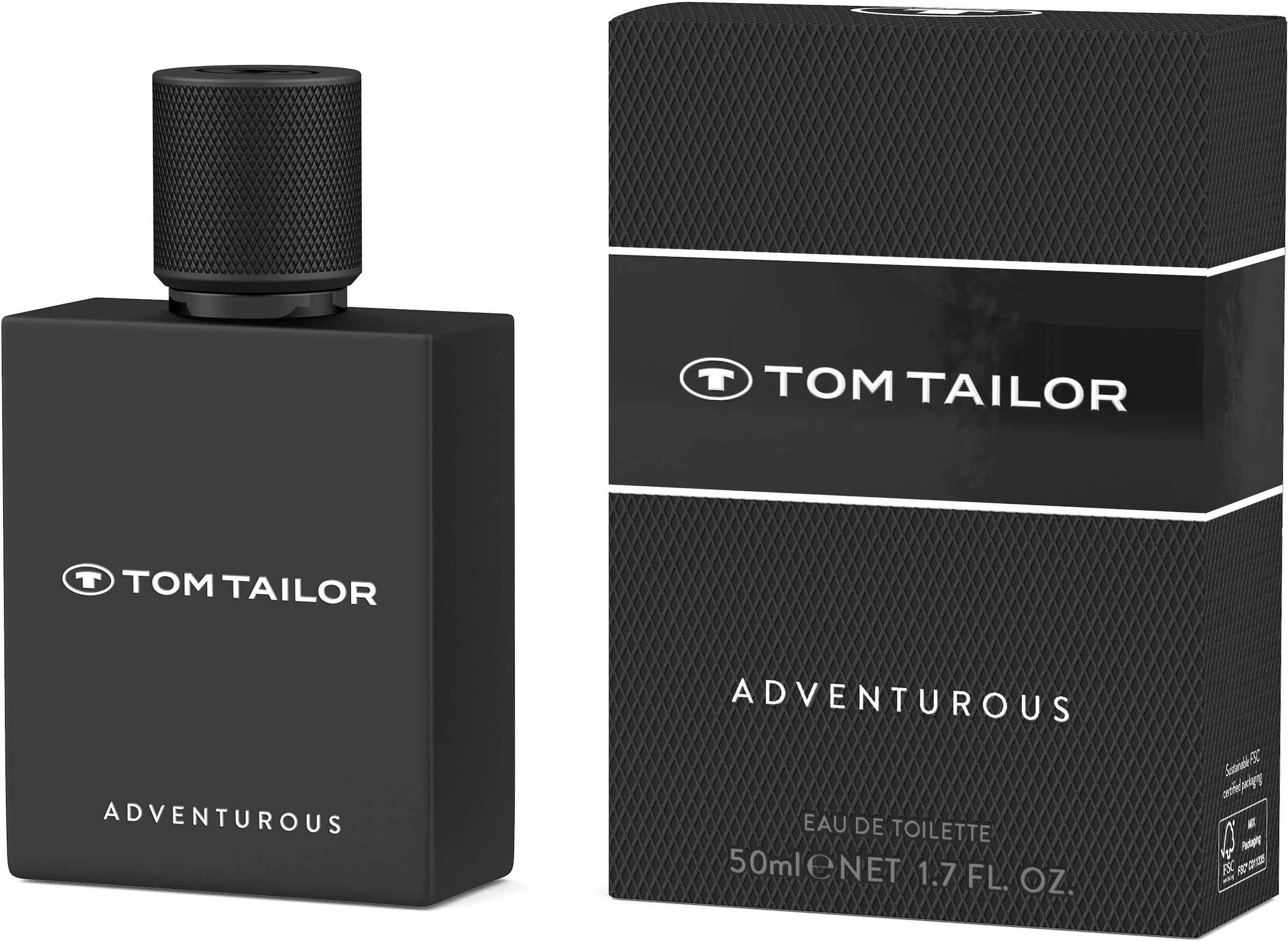 TOM TAILOR Eau de Toilette »Adventurous for him«, Holziger Duft mit Bergamotte, Mandarine, Lorbeer, Lavandin & Moschus.