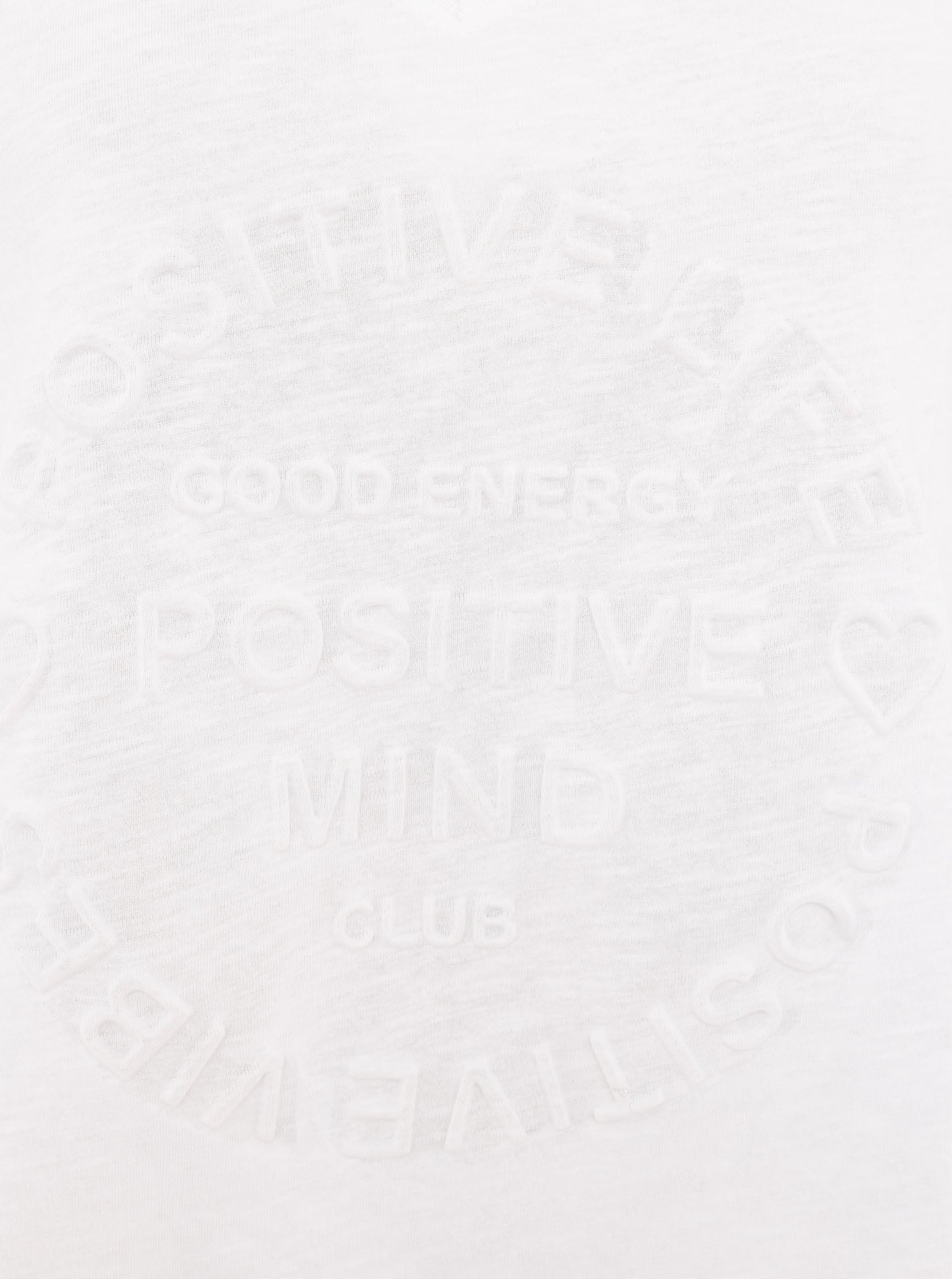 Zwillingsherz Kurzarmshirt »"Positive Mind Neonkante"« ausgefranste Kanten, V-Ausschnitt mit Neonkante, kurzarm, Stempeldruck