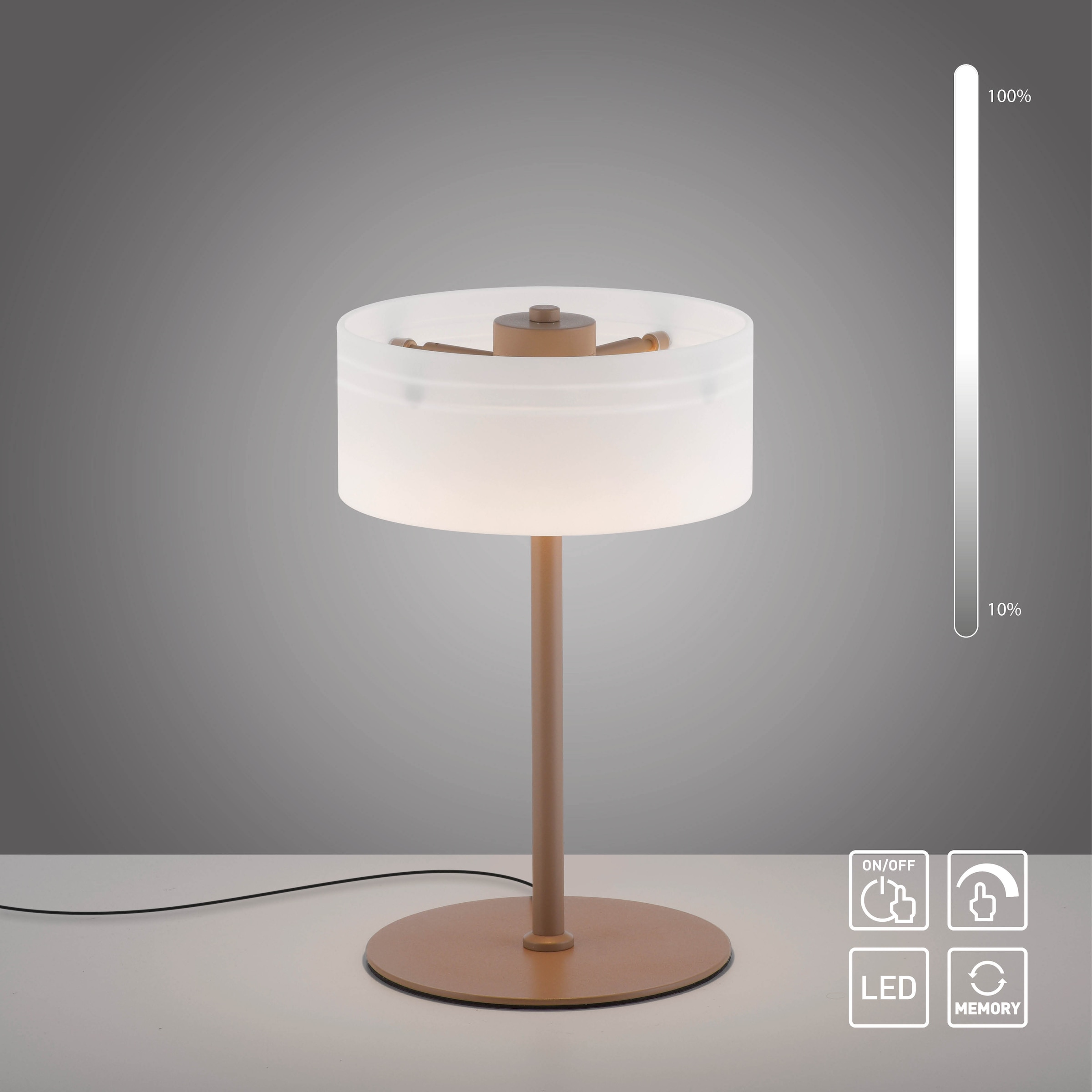 Paul Neuhaus LED Tischleuchte »MARIKA« LED-Board 1 Stk. Warmweiß Touchdimmer, Memoryfunktion