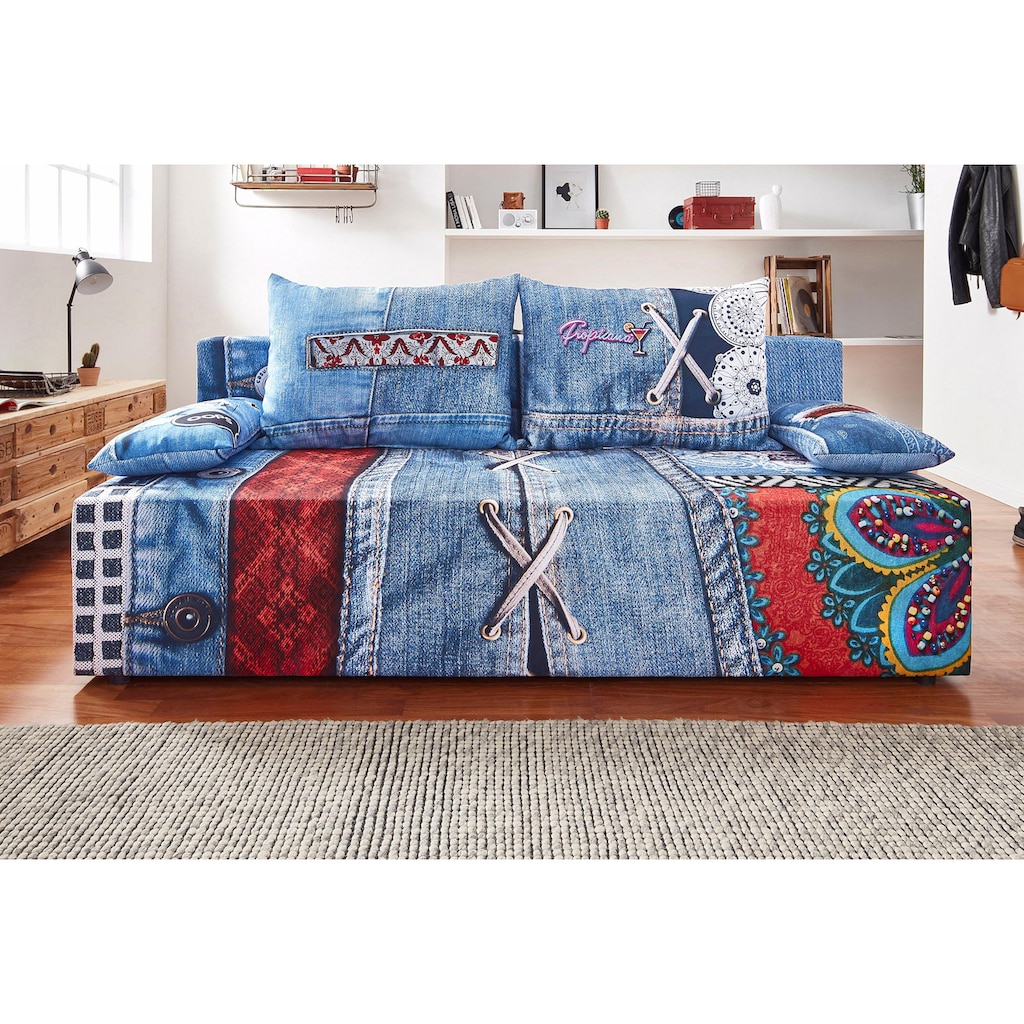 exxpo - sofa fashion Schlafsofa »Exxpo Tabou«, inklusive Bettfunktion und Bettkasten, Liftbettfunktion und Federkern