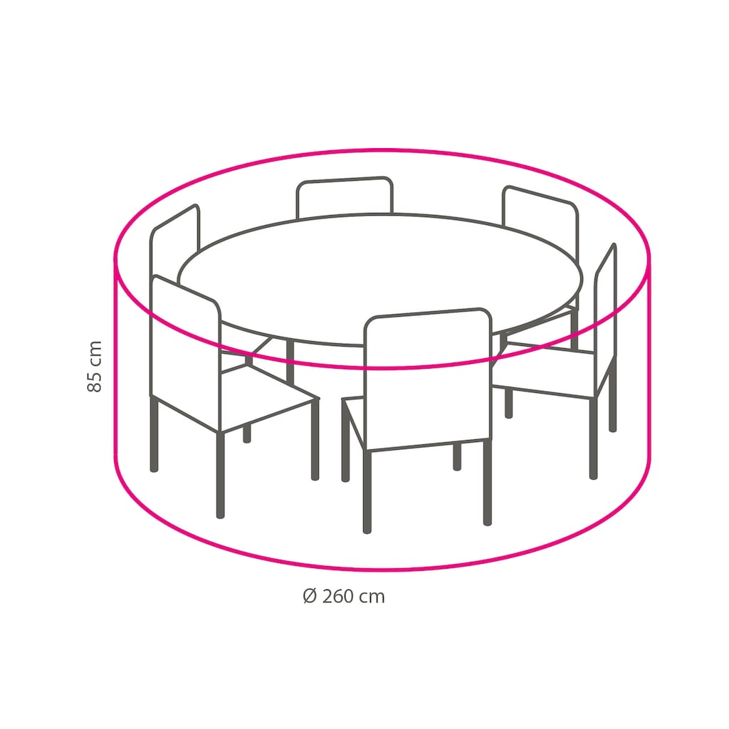winza outdoor covers Gartenmöbel-Schutzhülle, geeignet für Gartenmöbel, rund