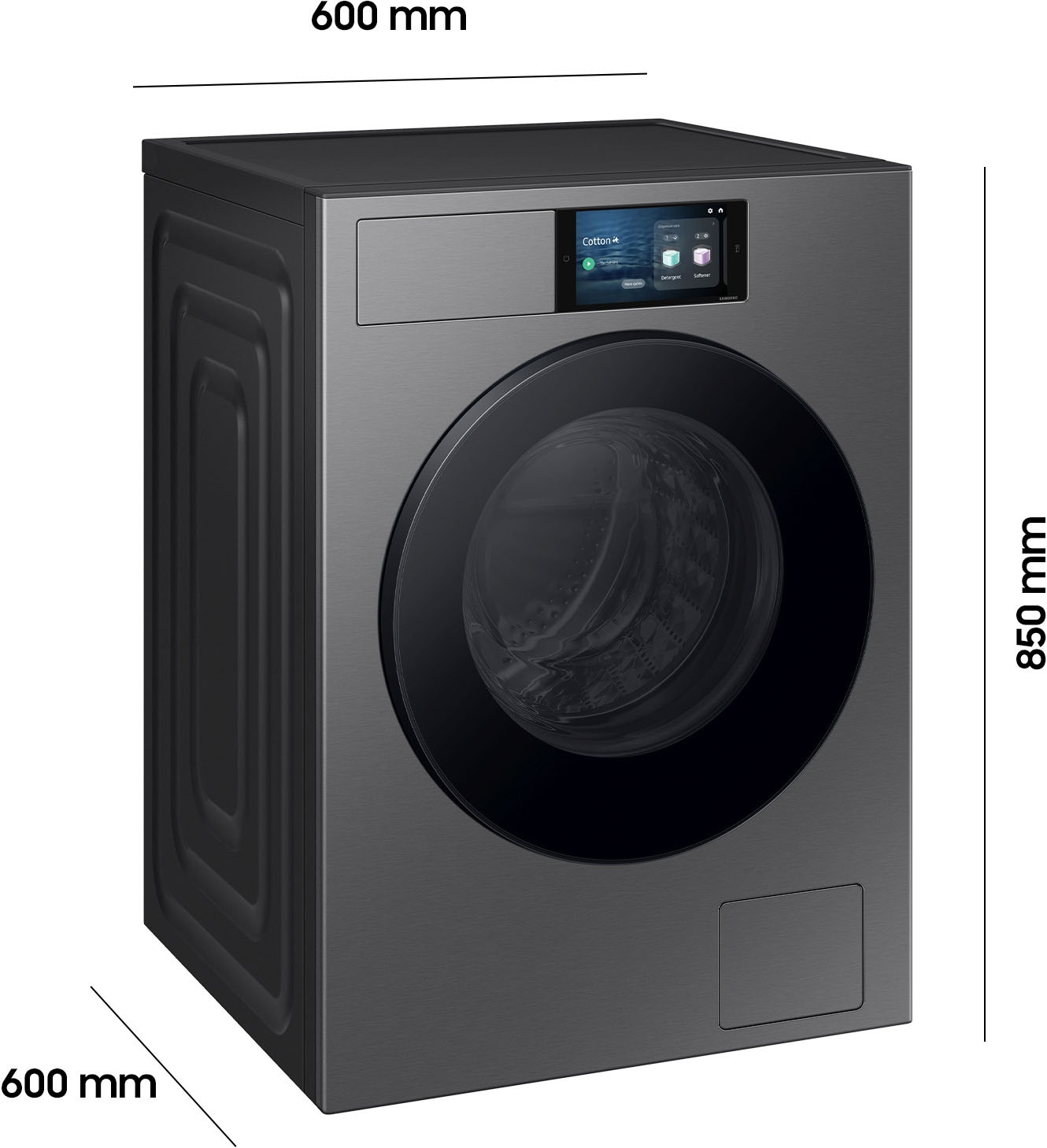 Samsung Waschmaschine »WF90F09C4S«, 9 kg, 1400 U/min, AI Wash mit automatischer Waschmitteldosierung