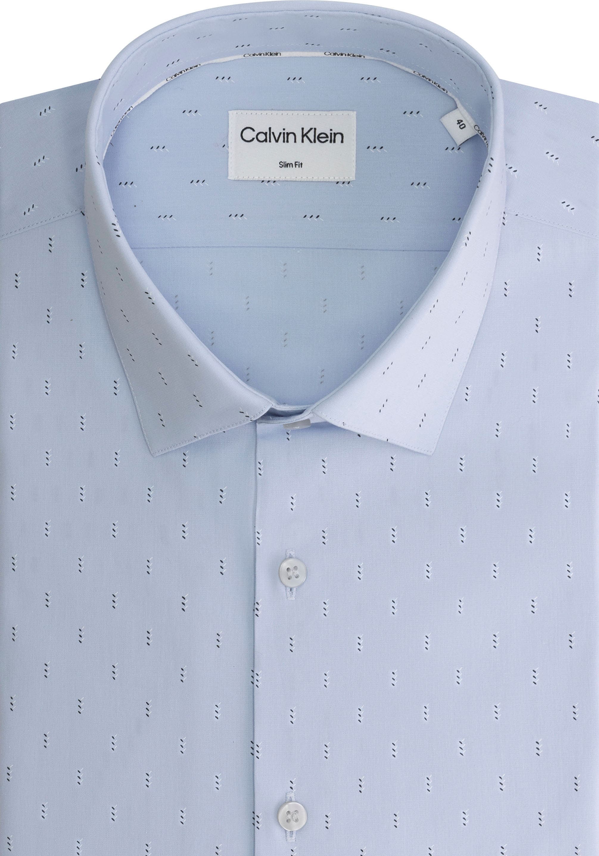 Calvin Klein Kurzarmhemd »POPLIN LEAF PRINT SLIM SHIRT«