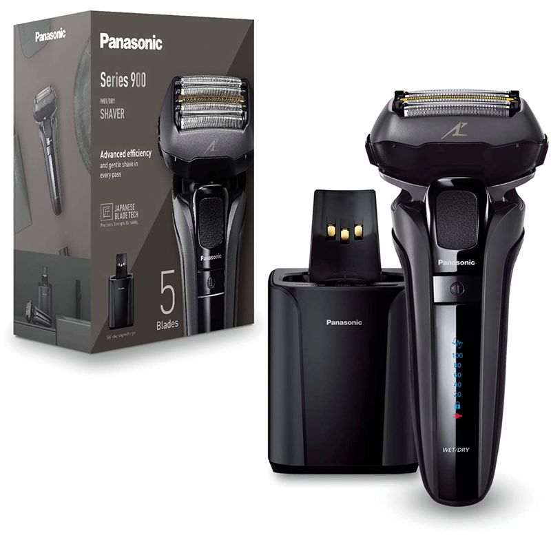 PANASONIC Elektrorasierer »Series 900 Premium Rasierer ES-LV9U« Reinigungsstation Langhaartrimmer schwarz Automatische Reinigungs- und Ladestation...