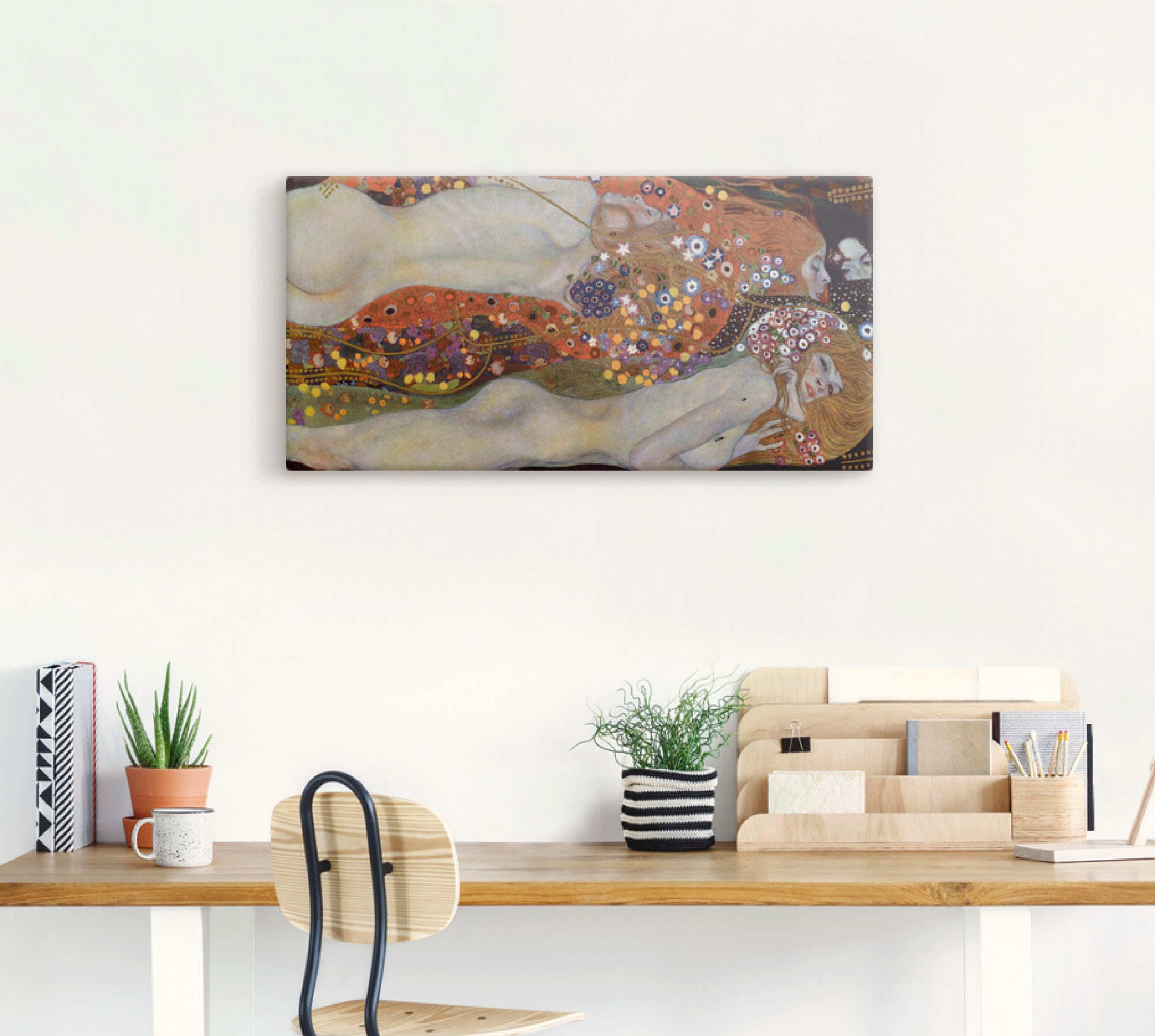 Artland Leinwandbild »Wasserschlangen II (Die Freundinnen)« Frau 1 Stk. tlg. auf Holzrahmen gespannt