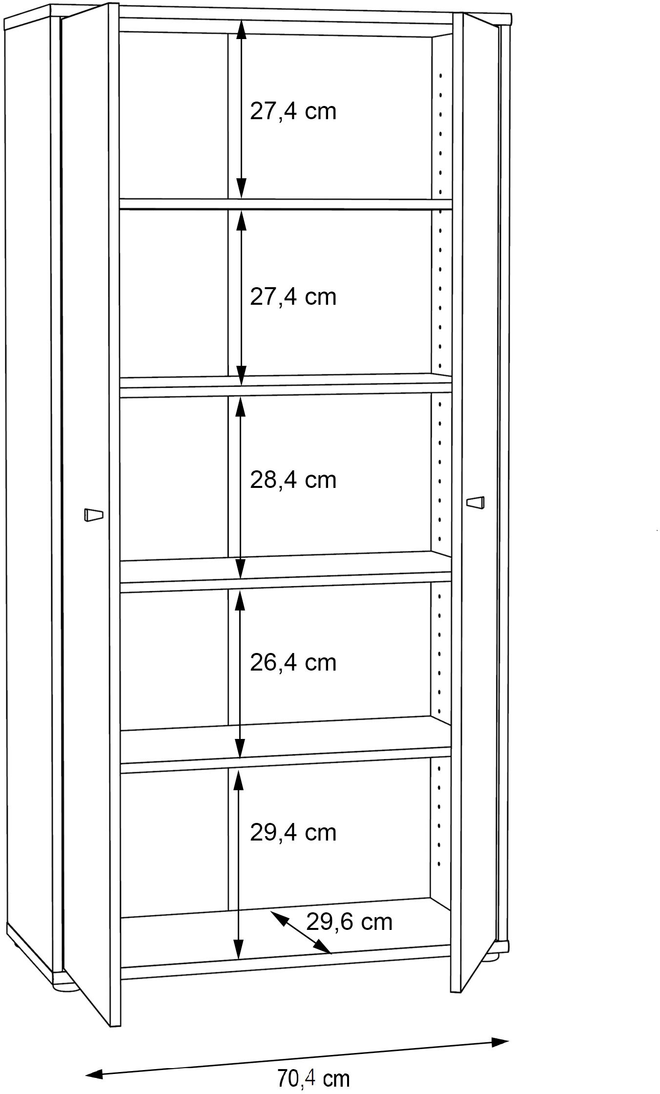 FORTE Schuhschrank »Tempra«, Breite 73,7 cm