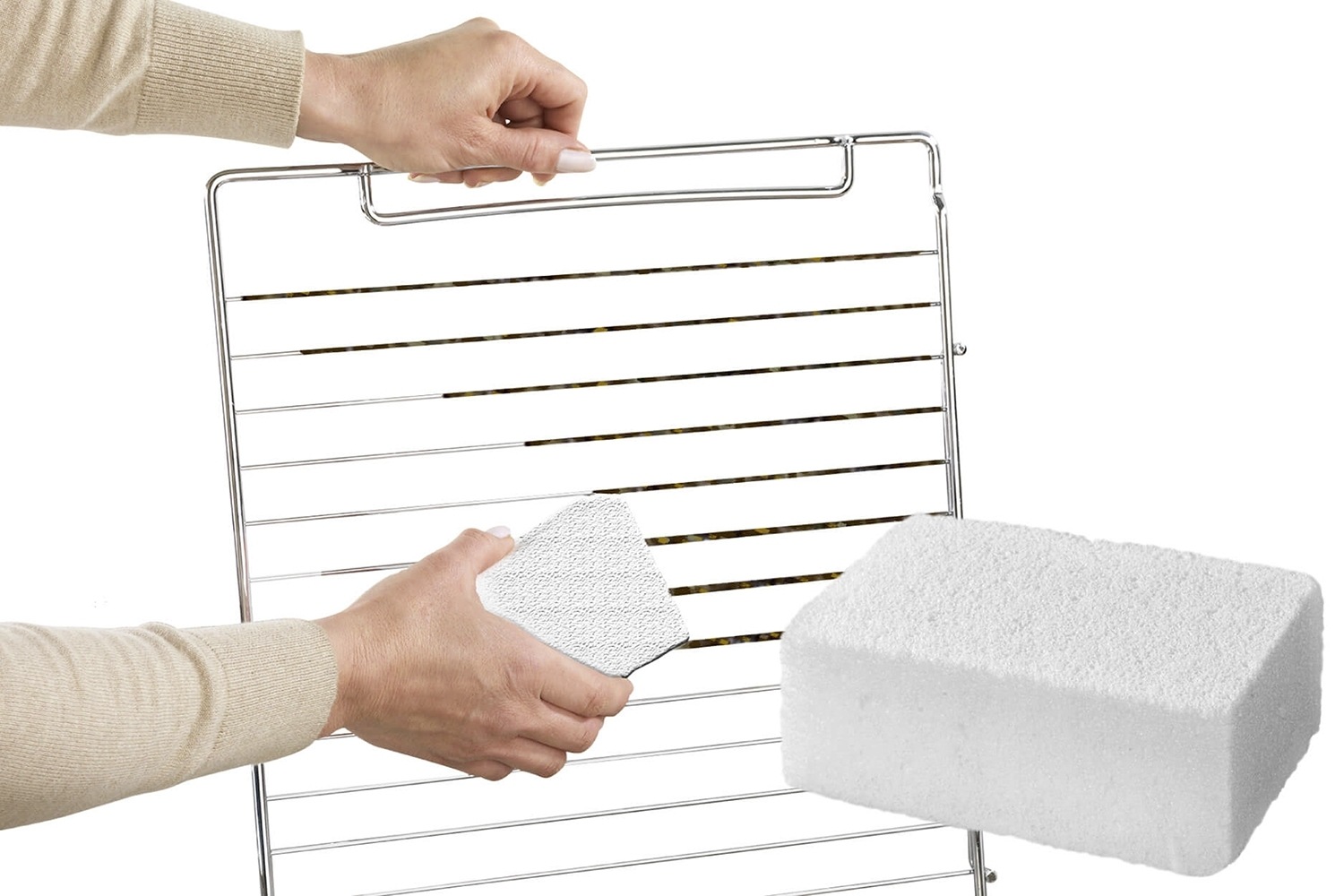 Maximex Putzstein »Anti-Krusten-Stein« Krustenentferner für Grillrost, Eisenpfanne und Backofen, Glasstruktur