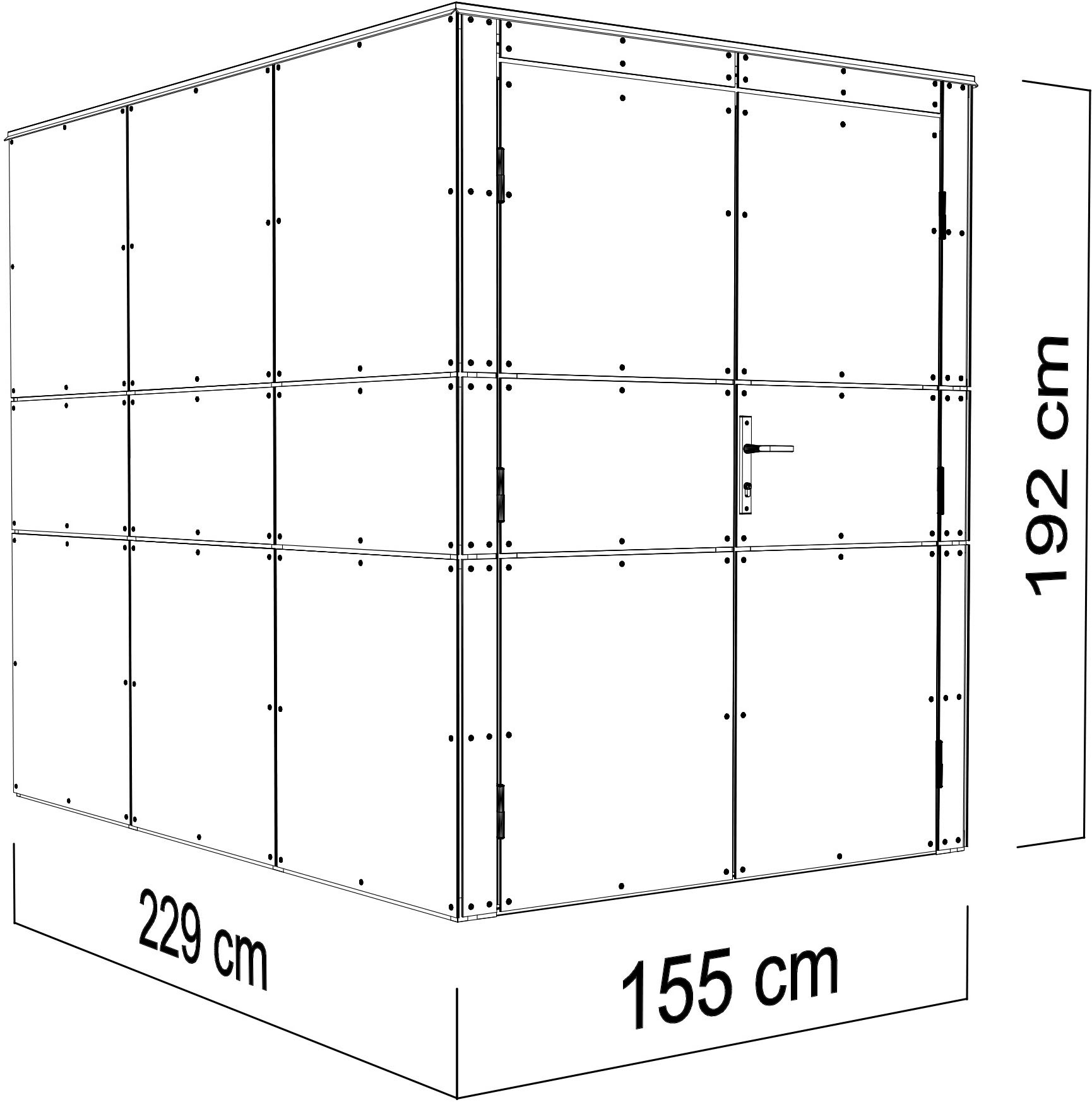 BERTILO Fahrradbox »HPL Bike in verschiedenen Farben« HPL, witterungsbeständig, farbstabil, BxTxH: 155x235x194 cm