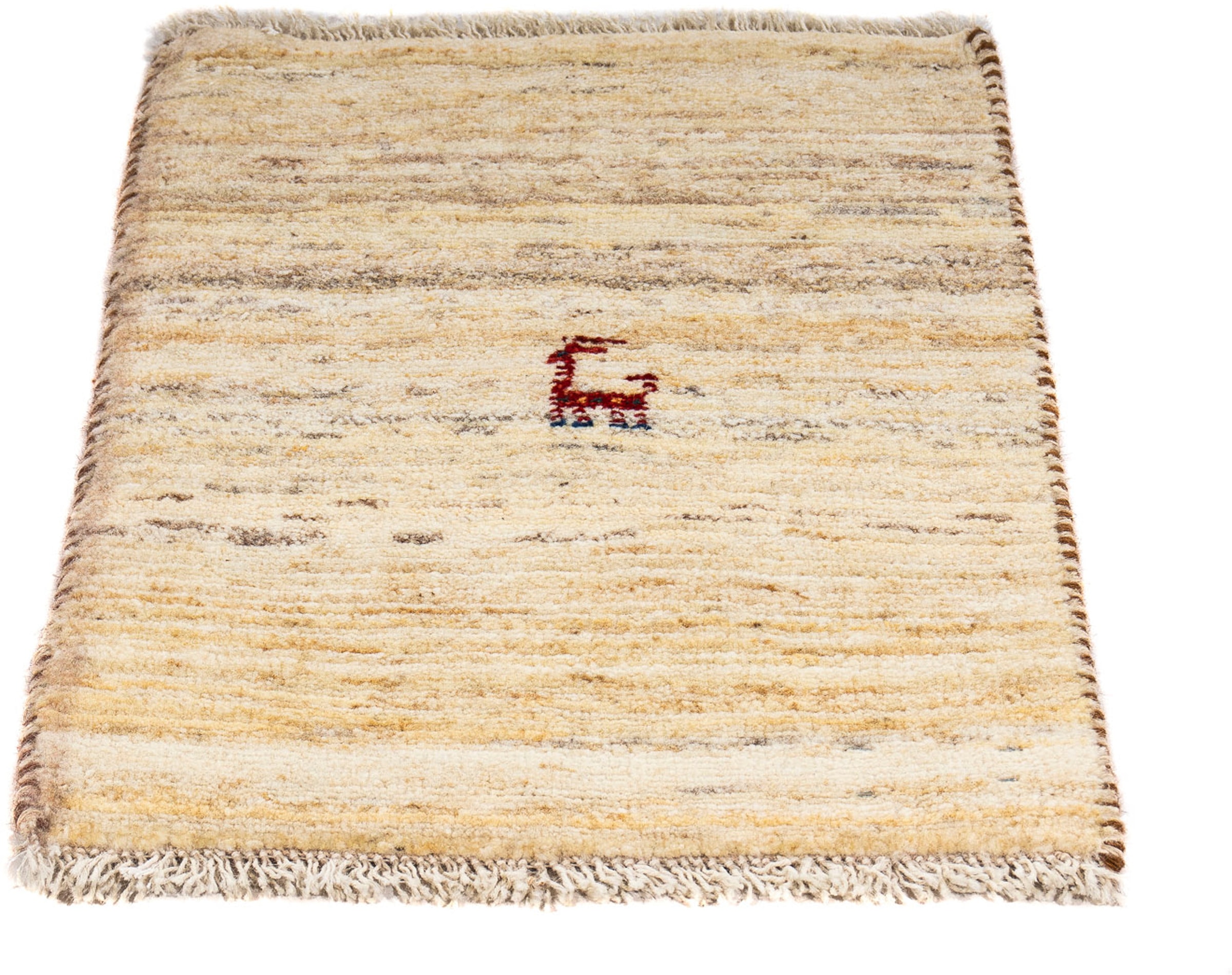 morgenland Wollteppich »Gabbeh - Perser - 60 x 40 cm - beige«, rechteckig, günstig online kaufen