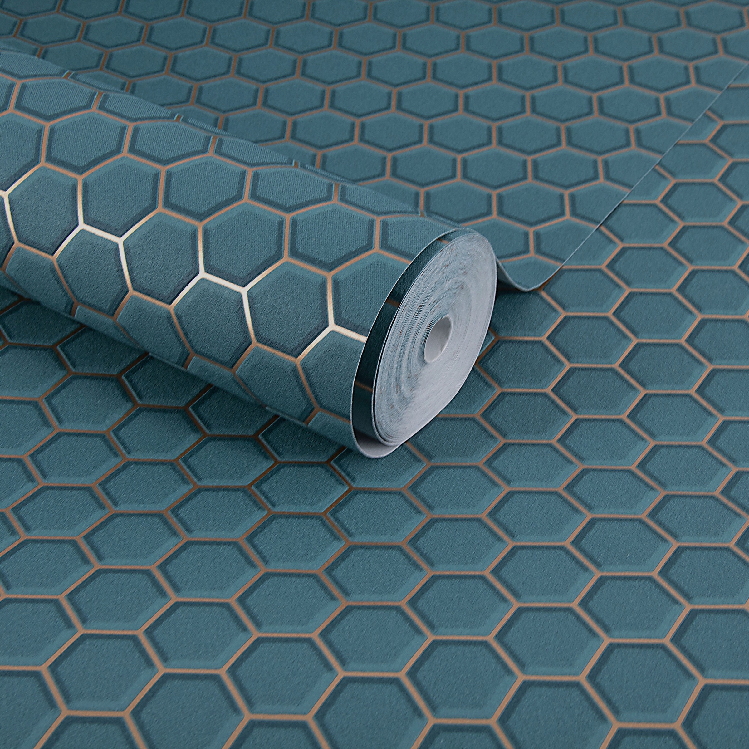 WOW Vliestapete »Hexagon Chic«, geometrisch, Grün - 1005x52 cm