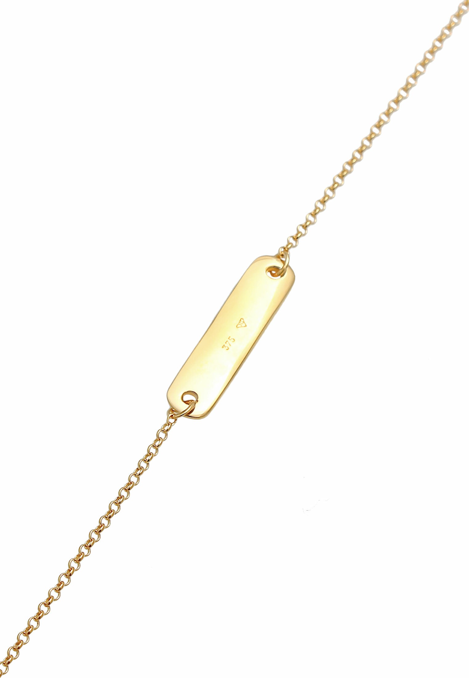 Elli Premium Armband »ID-Armband mit gravierbarer Platte 375 Gelbgold«