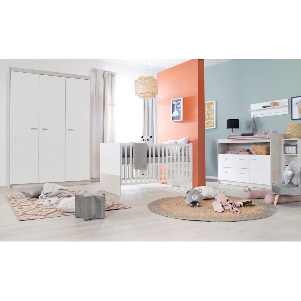 roba® Babyzimmer-Komplettset »Julia«, (Set, 3 St., Kinderbett, Schrank, Wickelkommode)