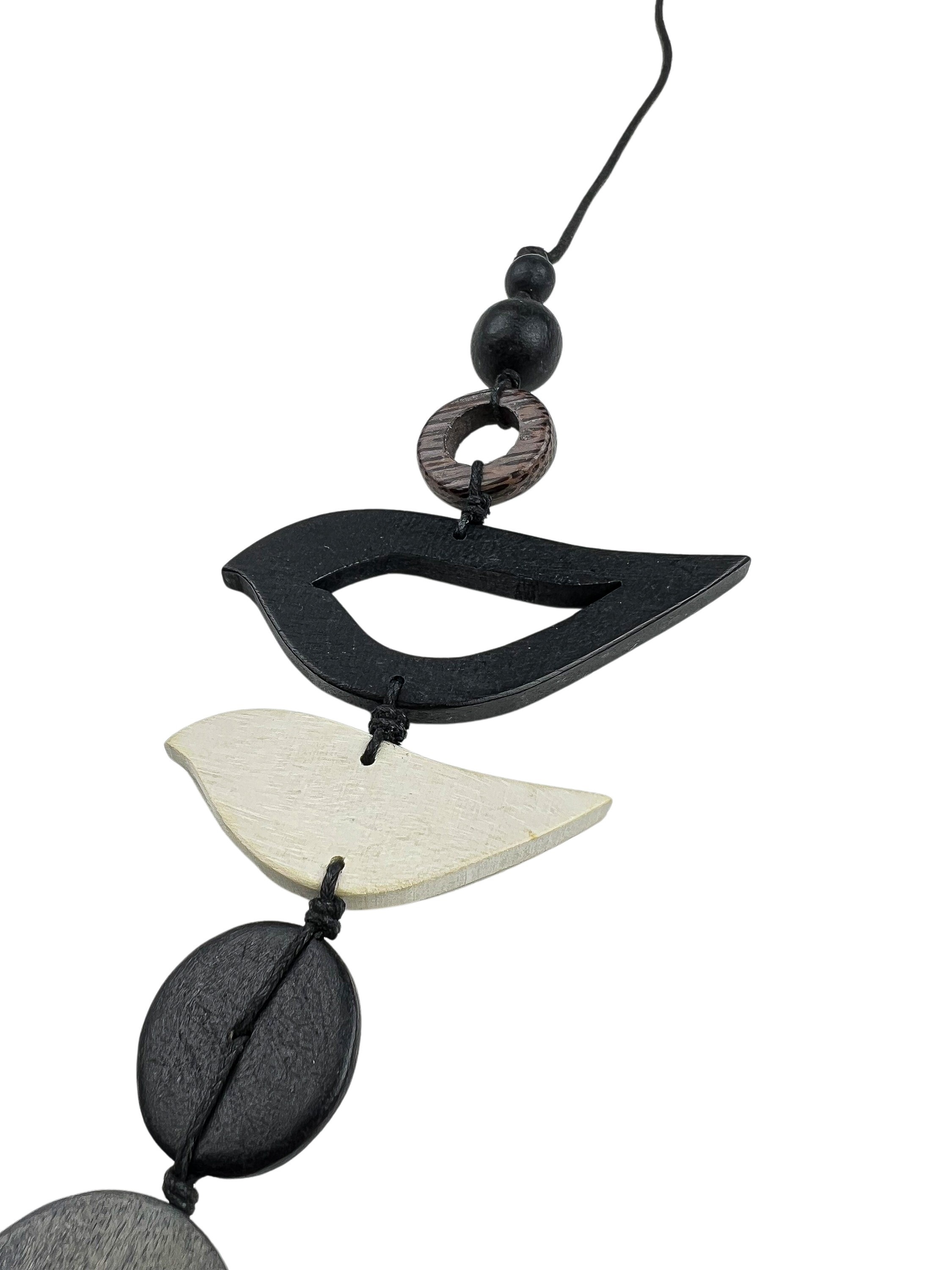 3. Bild von COLLEZIONE ALESSANDRO Lange Kette »Birdy«, echte Holzelemente
