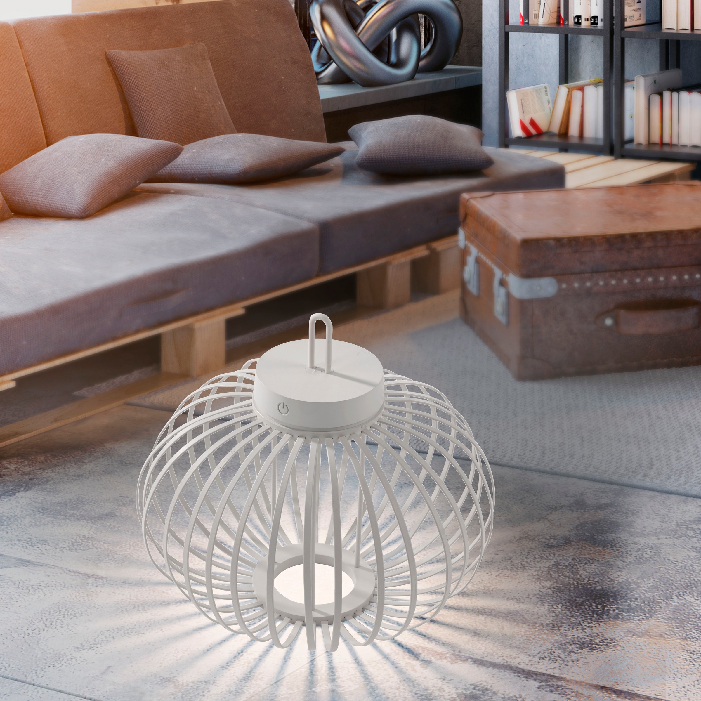 JUST LIGHT Pendelleuchte »AKUBA«, 1 flammig, Leuchtmittel LED-Modul | LED fest integriert, Akkuleuchte