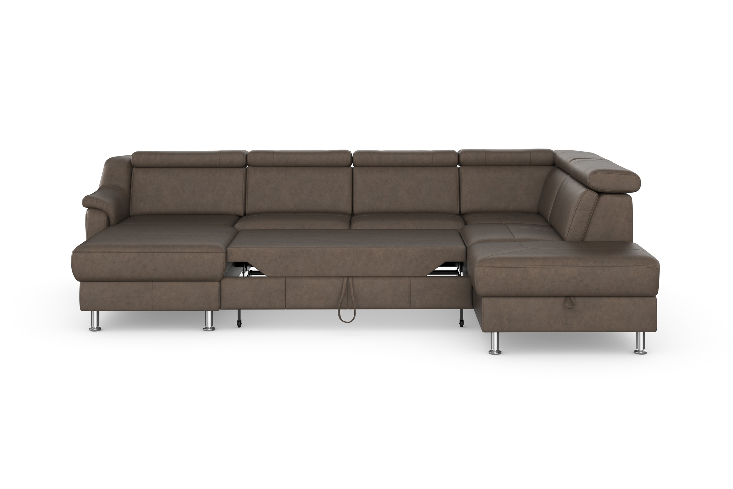 sit&more Wohnlandschaft »Freetown U-Form«, Kopfteilverstellung und Federkern, wahlweise mit Bettfunktion