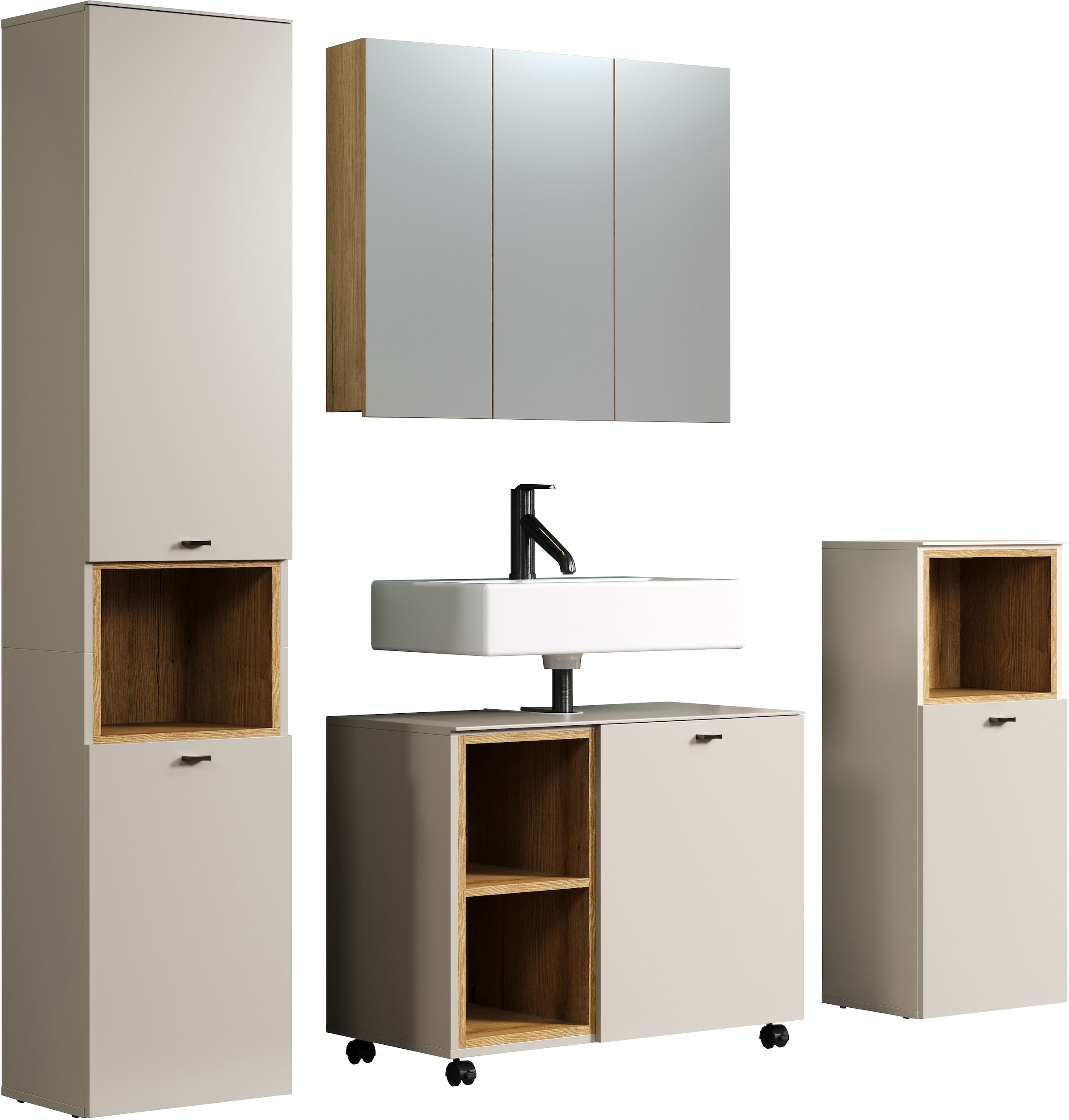 welltime Badmöbel-Set »San Pedro« Komplett-Set, 4 Stk. tlg. günstig online kaufen