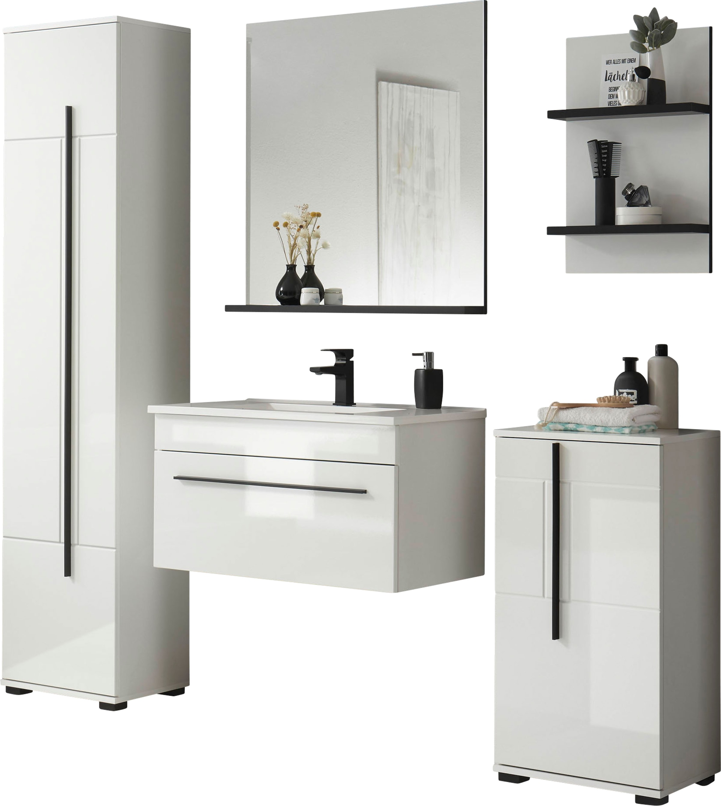 INOSIGN Badmöbel-Set »Cantara, Bad im modernen Design, 5-teiliges Badezimme günstig online kaufen