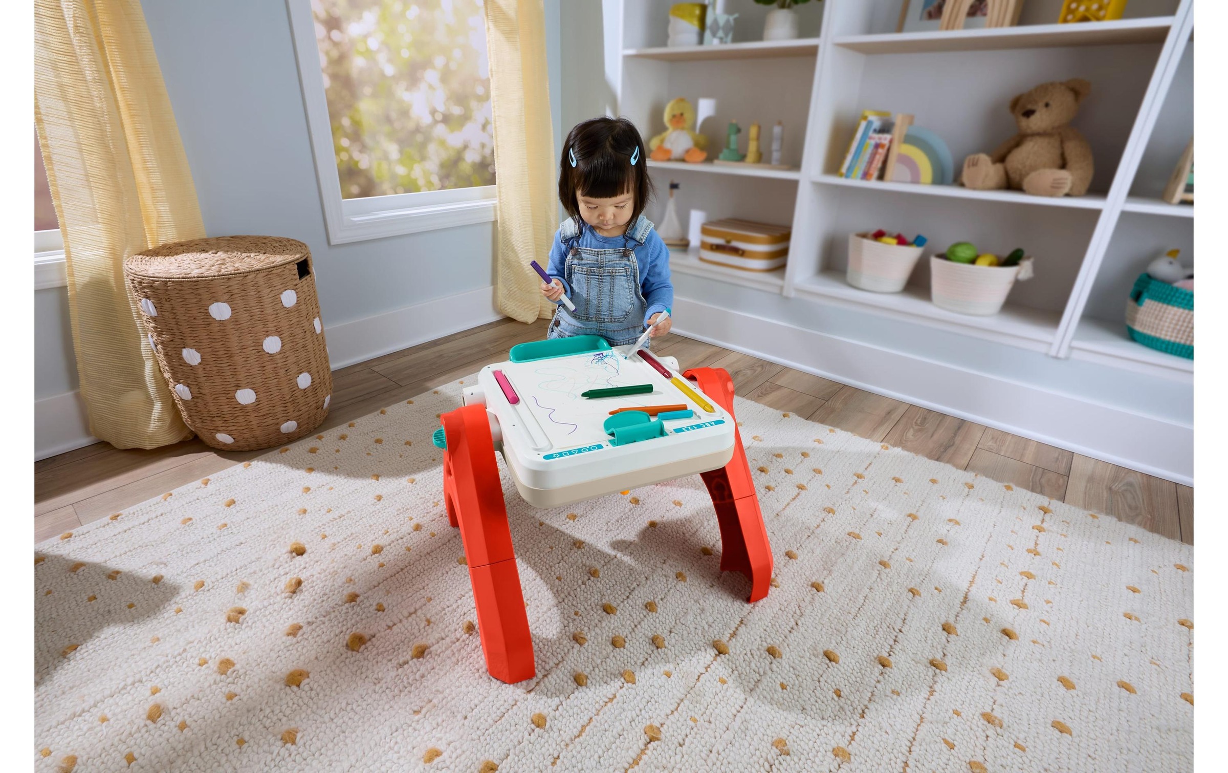 Fisher-Price® Lernspielzeug »4-in-1 Spiel- und Maltisch« Elektronisches, mehrsprachiges Lernspielzeug für Babys und Kleinkinder