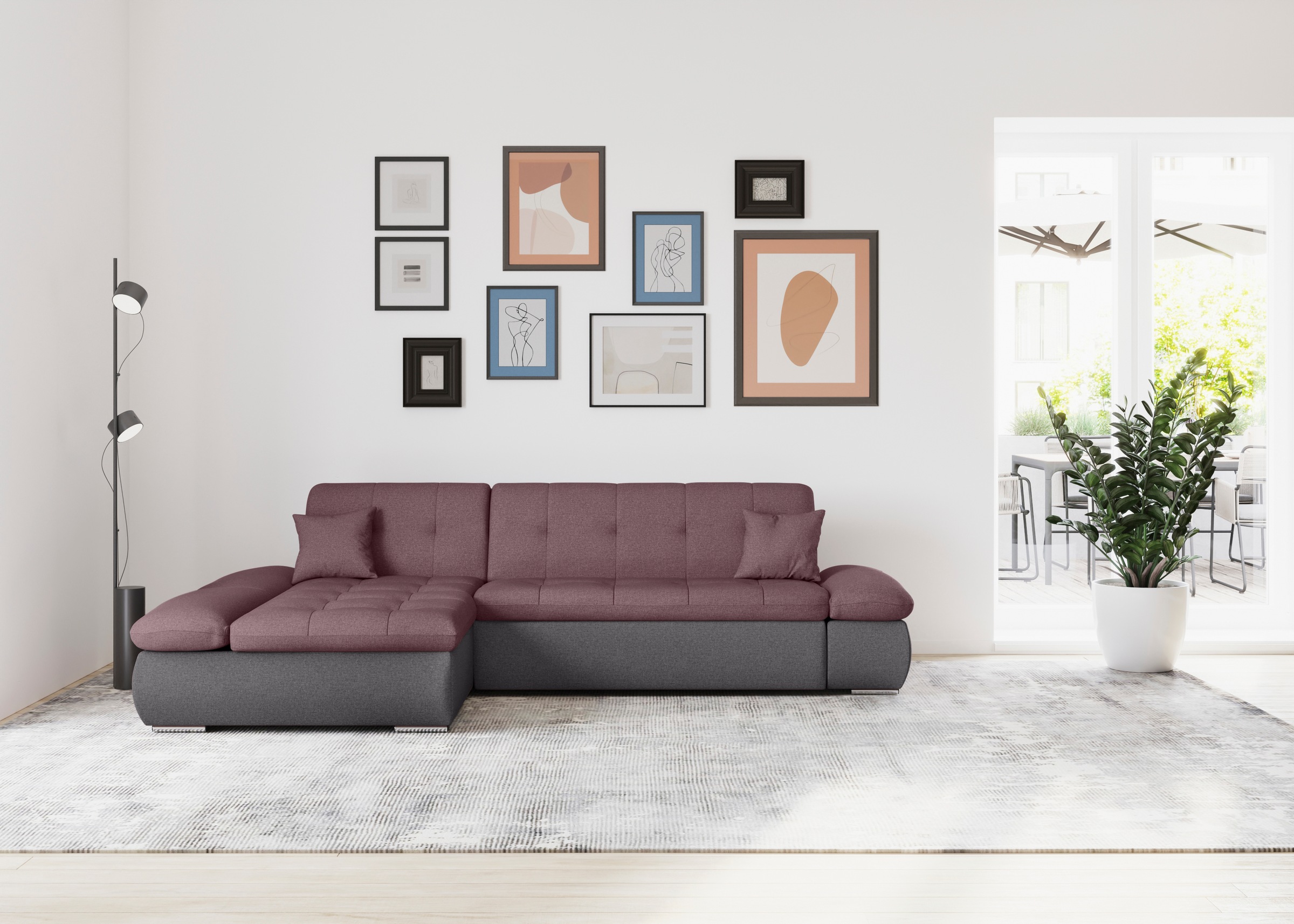 DOMO collection Ecksofa »Moric, L-Form, XXL-Sofa - Breite 300cm«, wahlweise günstig online kaufen