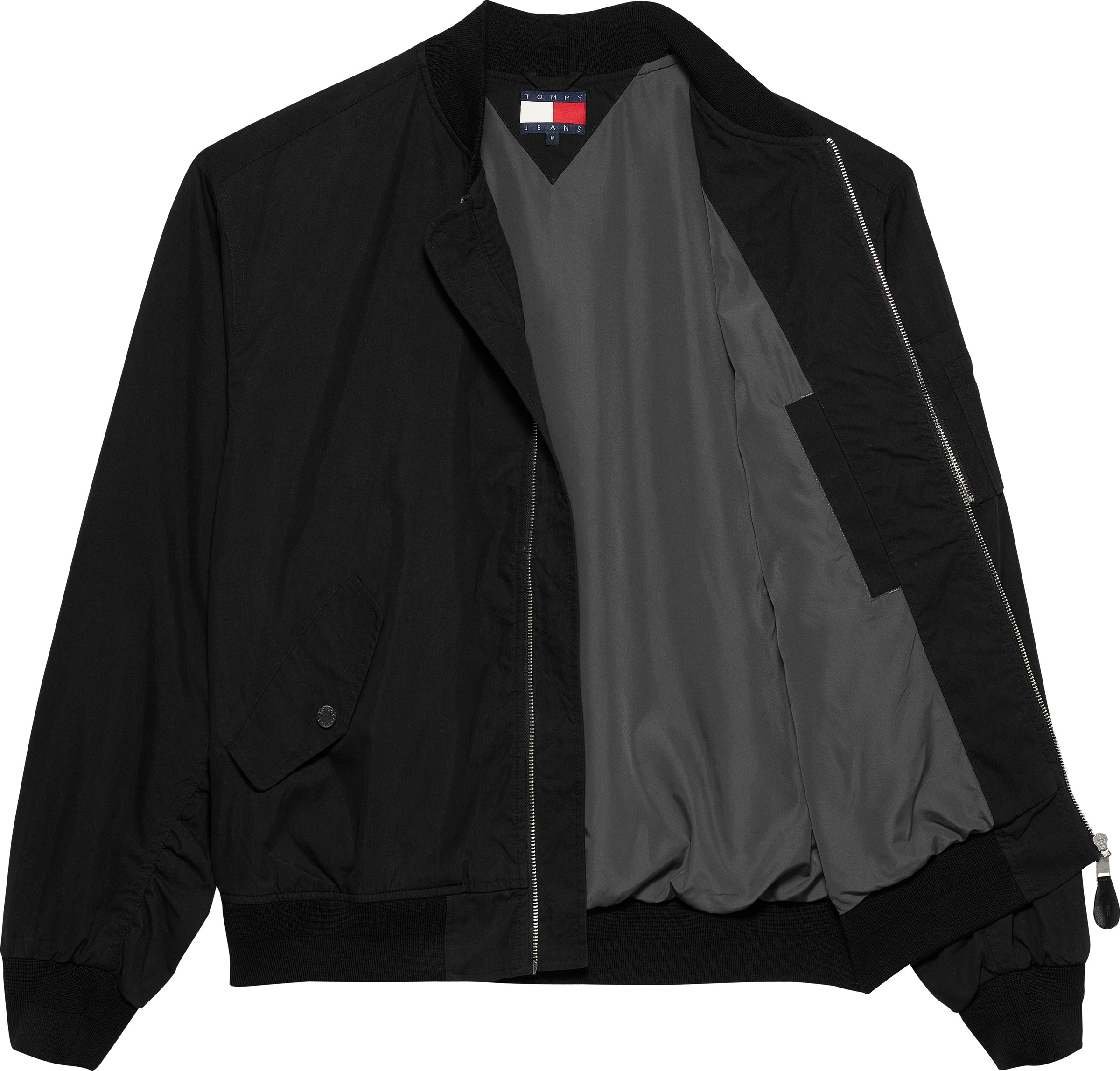 Tommy Jeans Bomberjacke »TJM COTTON BOMBER JACKET«, ohne Kapuze, Mit Rundhalsausschnitt