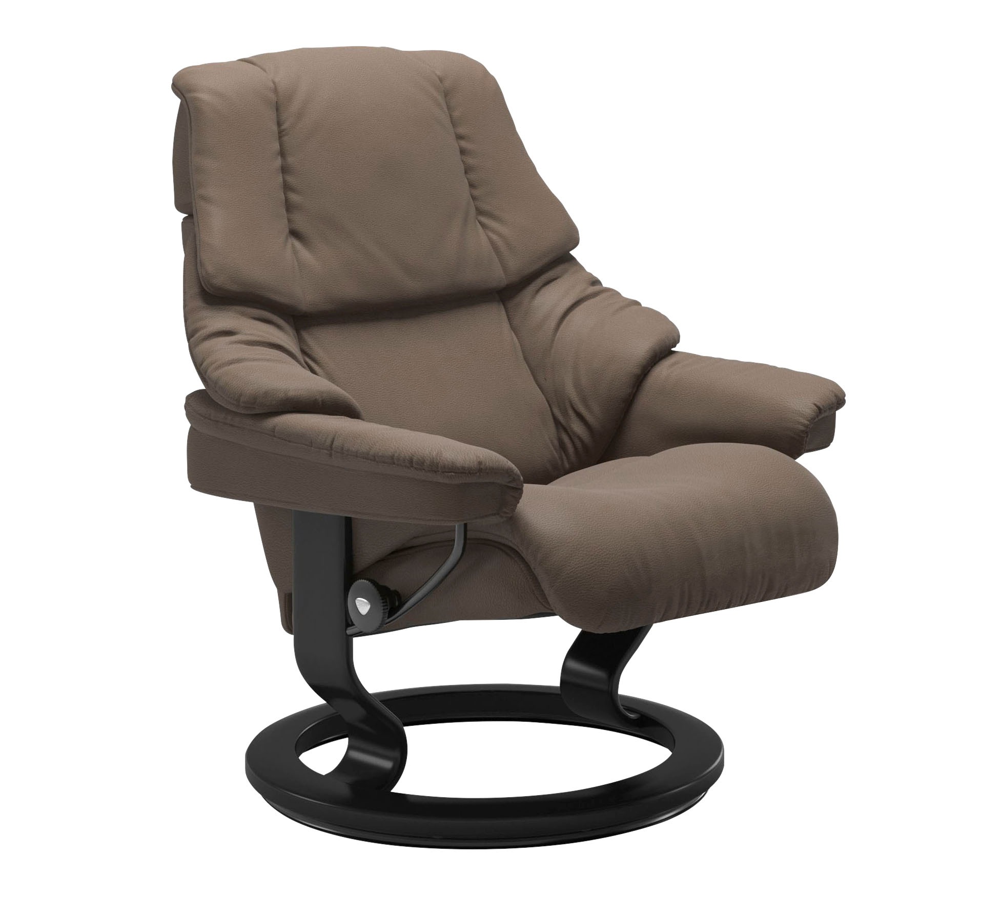 Stressless® Relaxsessel »Reno« Set, Relaxsessel mit Hocker,  mit Hocker, mit Classic Base, Größe S, M & L, Gestell Schwarz