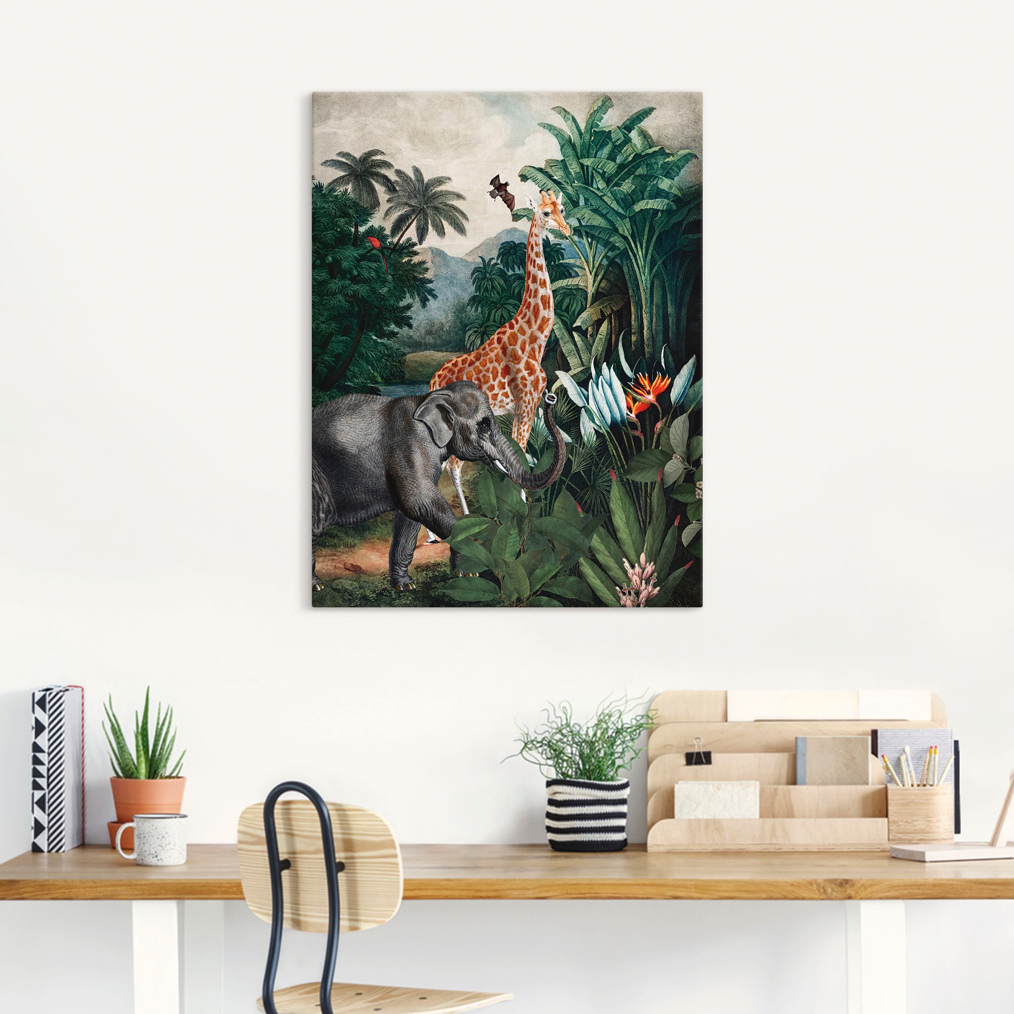 Artland Wandbild "Afrikanischer Dschungel", Wildtiere, (1 St.), als Alubild günstig online kaufen