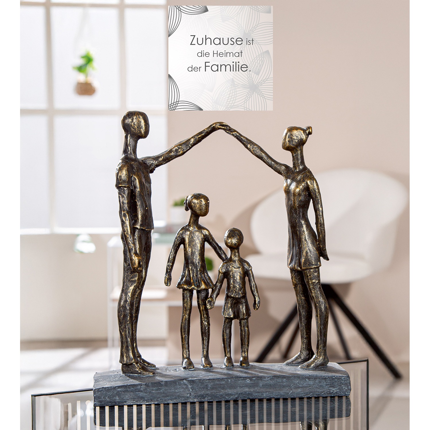 Casablanca by Gilde Dekofigur »Skulptur Familie schützende Hände bronzefarb günstig online kaufen