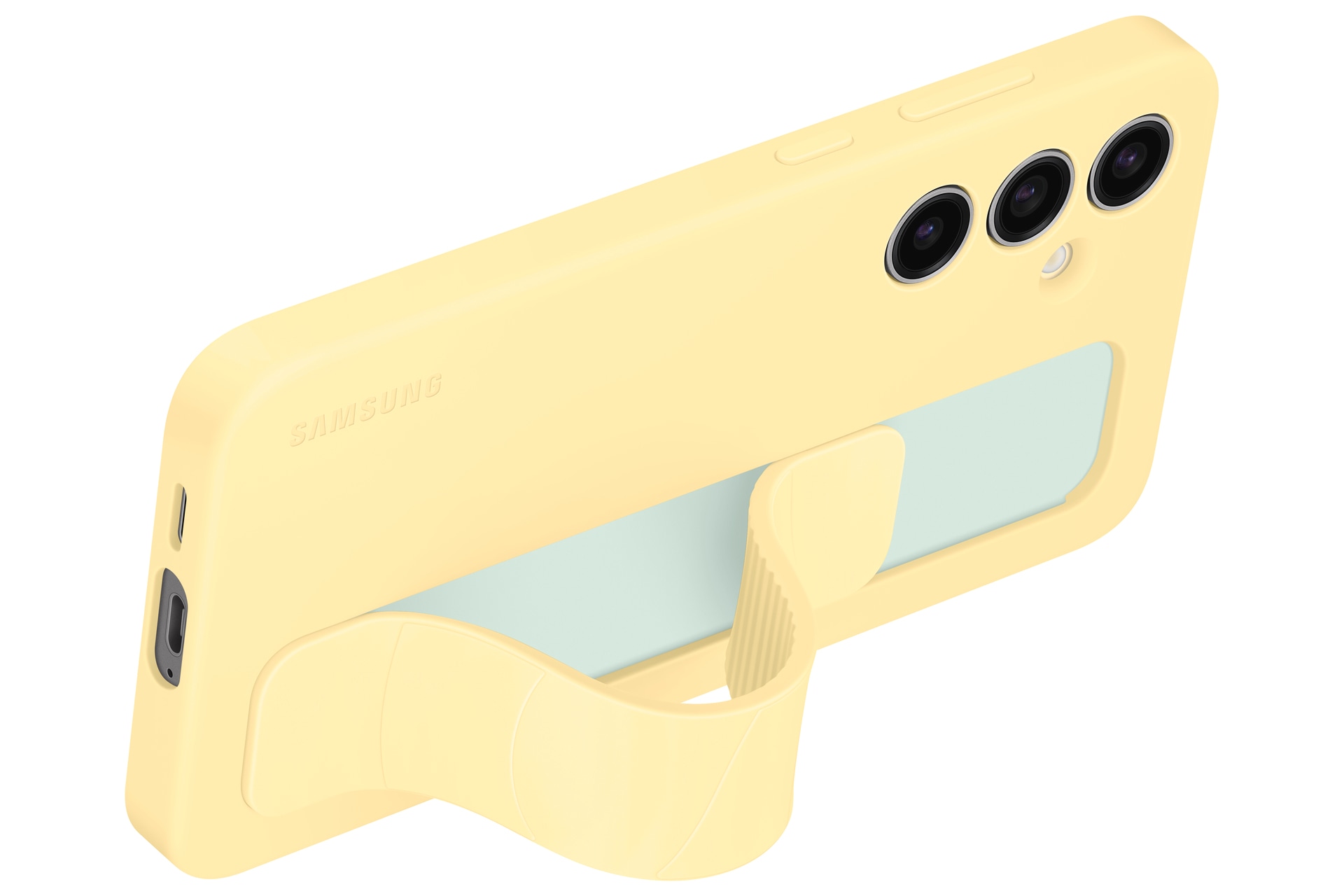 Samsung Handyhülle »Standing Grip Case für Samsung Galaxy S24 FE«, Backcover, Schutzhülle, Handyschutzhülle, Case, Schutzcase, stoßfest