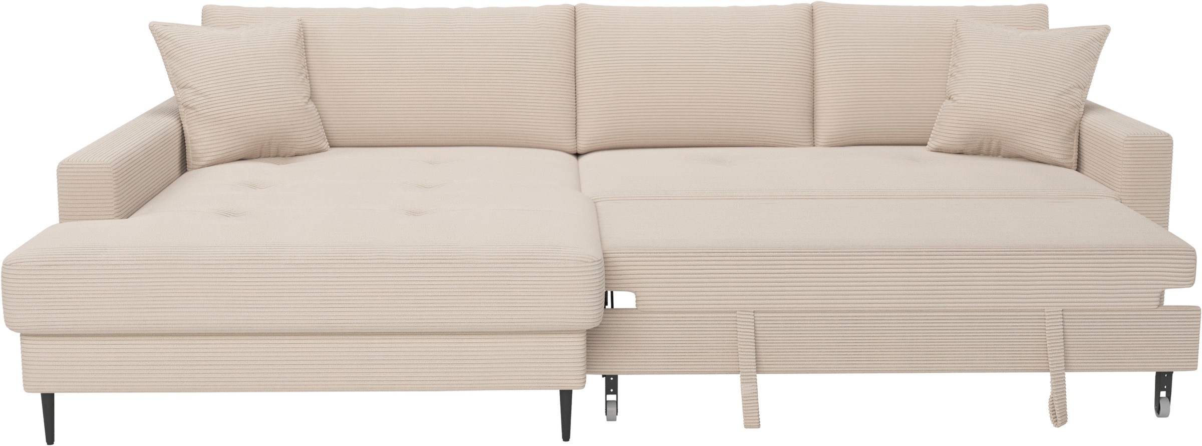 Trends by HG Ecksofa »Summer, B: 284 cm, mit Schlaffunktion und Wellenfederung«