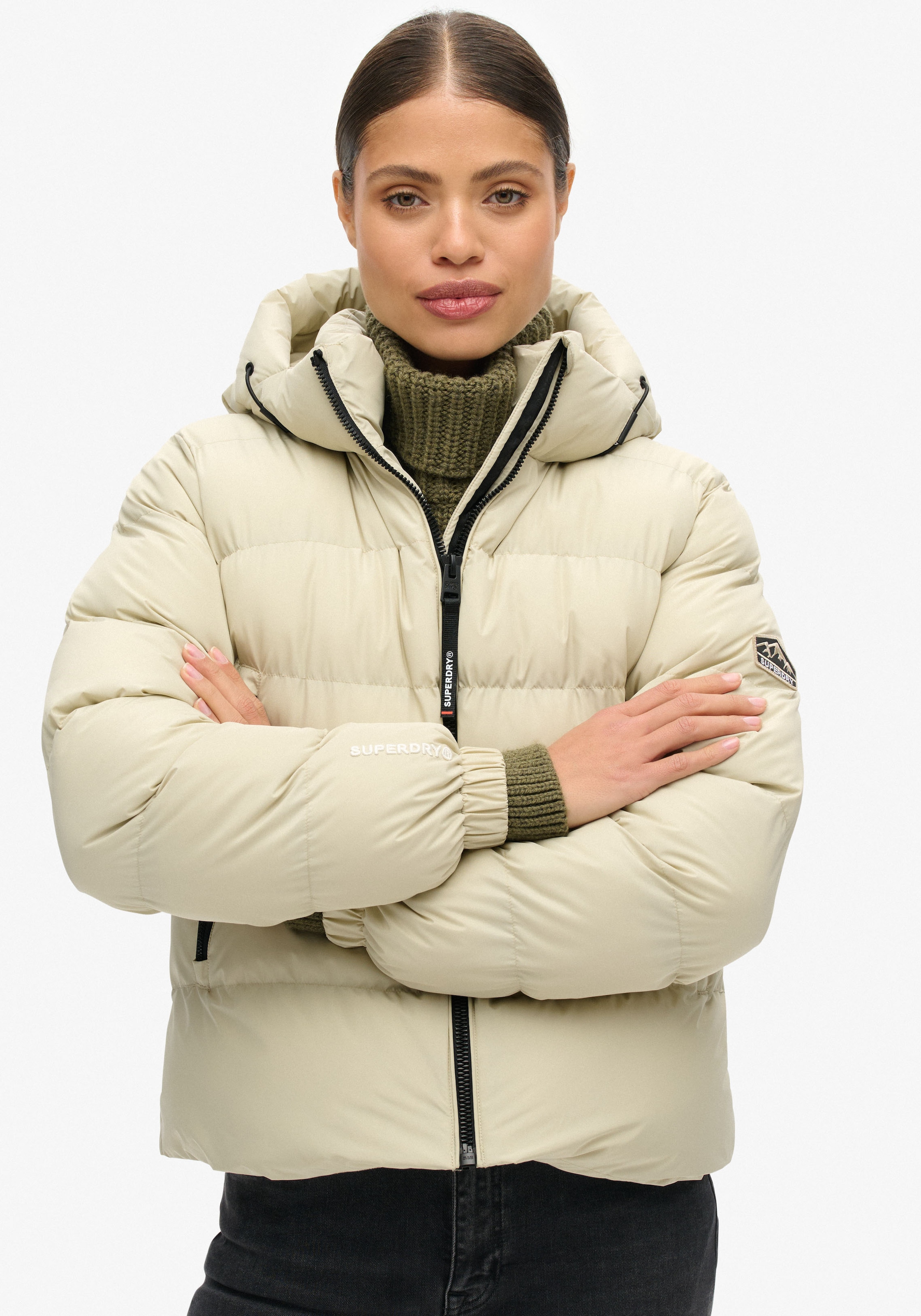 Superdry Steppjacke »HOODED SPORTS PUFFER JACKET«, ohne Kapuze
