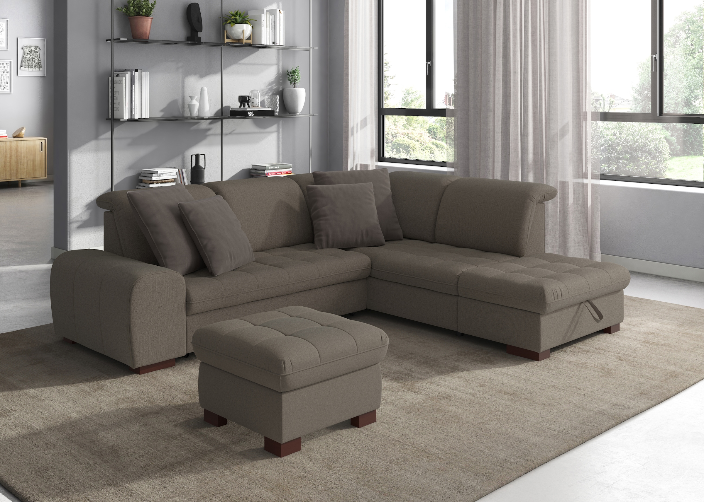 sit&more Ecksofa »Luxor L-Form«, wahlweise mit Bettfunktion, Stauraum und K günstig online kaufen