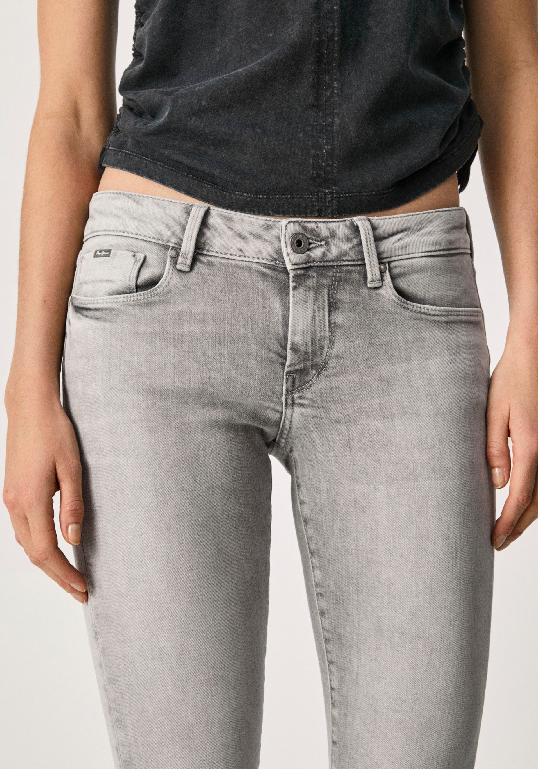 Pepe Jeans Skinny-fit-Jeans »SOHO«, 1-Knopf im bequem mit und Bund Stretch-Anteil 5-Pocket-Stil kaufen